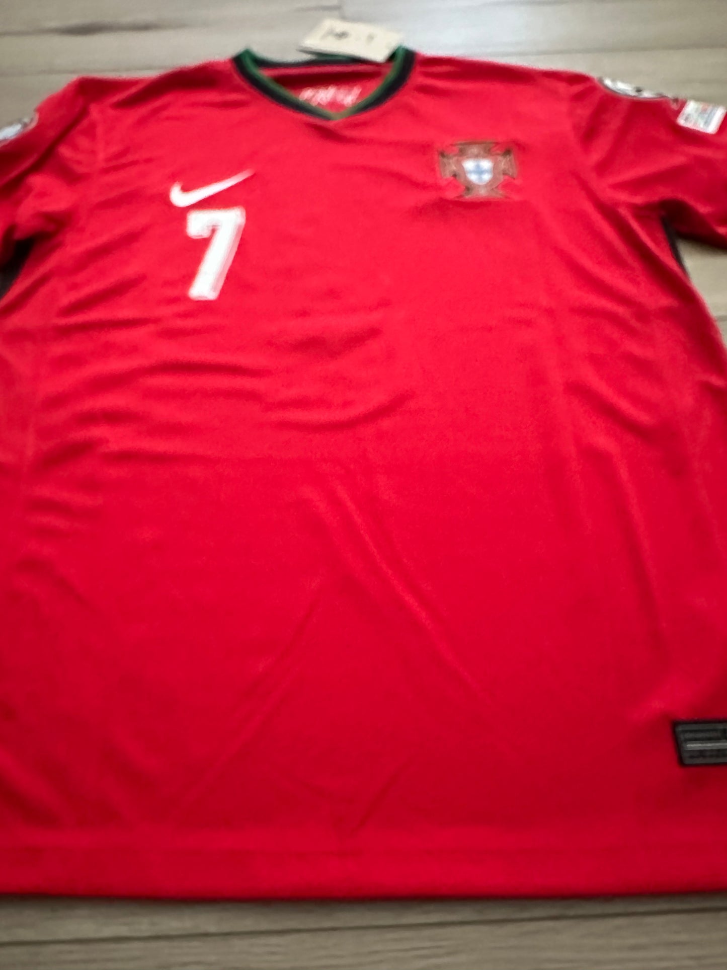 Portugal Soccer Jersey Cristiano Ronaldo #7 Home Red 2024 Eurocup Men Football