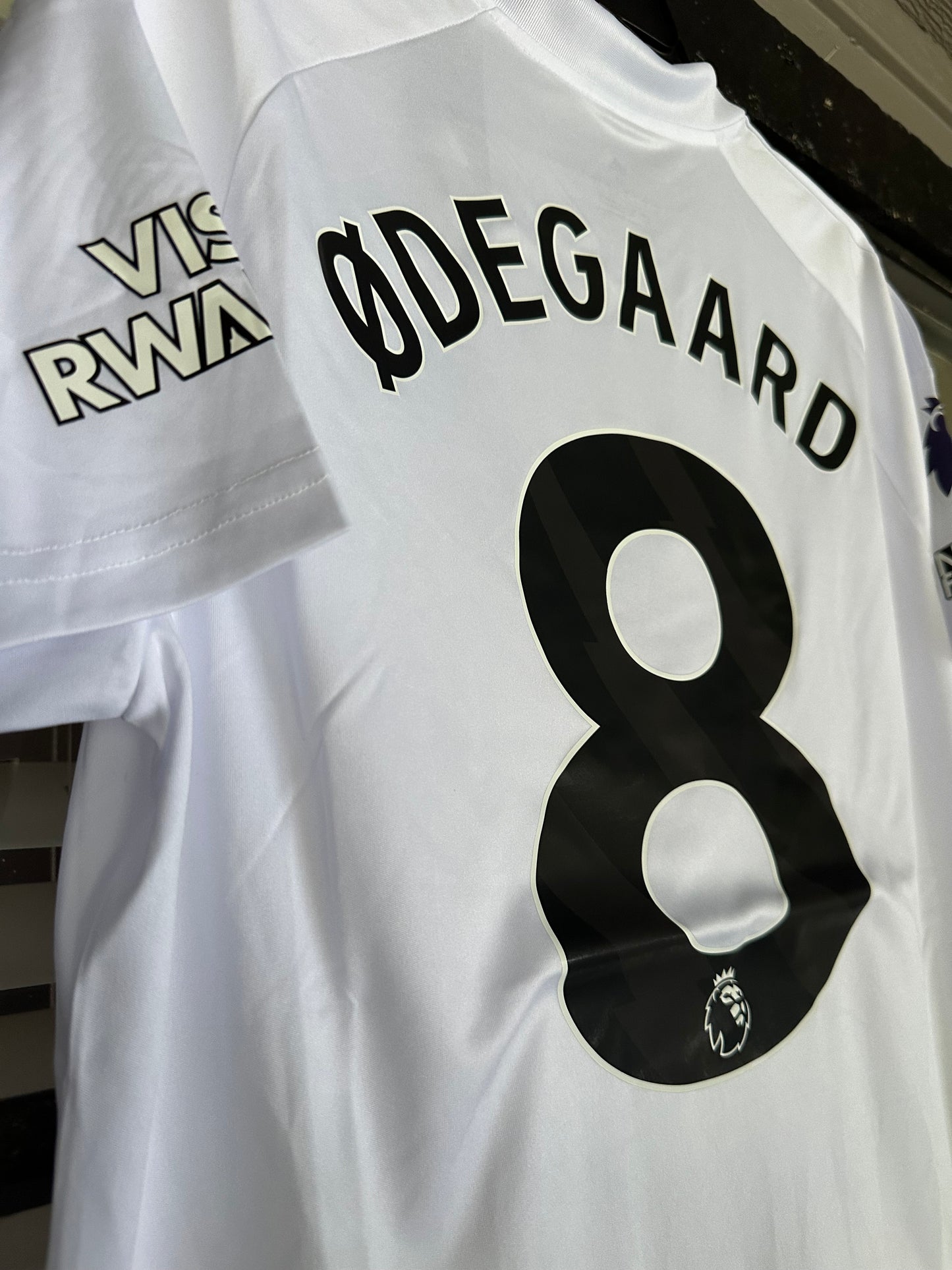 Arsenal Martin Odegaard #8 White Away Soccer Jersey 24/25 Men Size Shirt Club