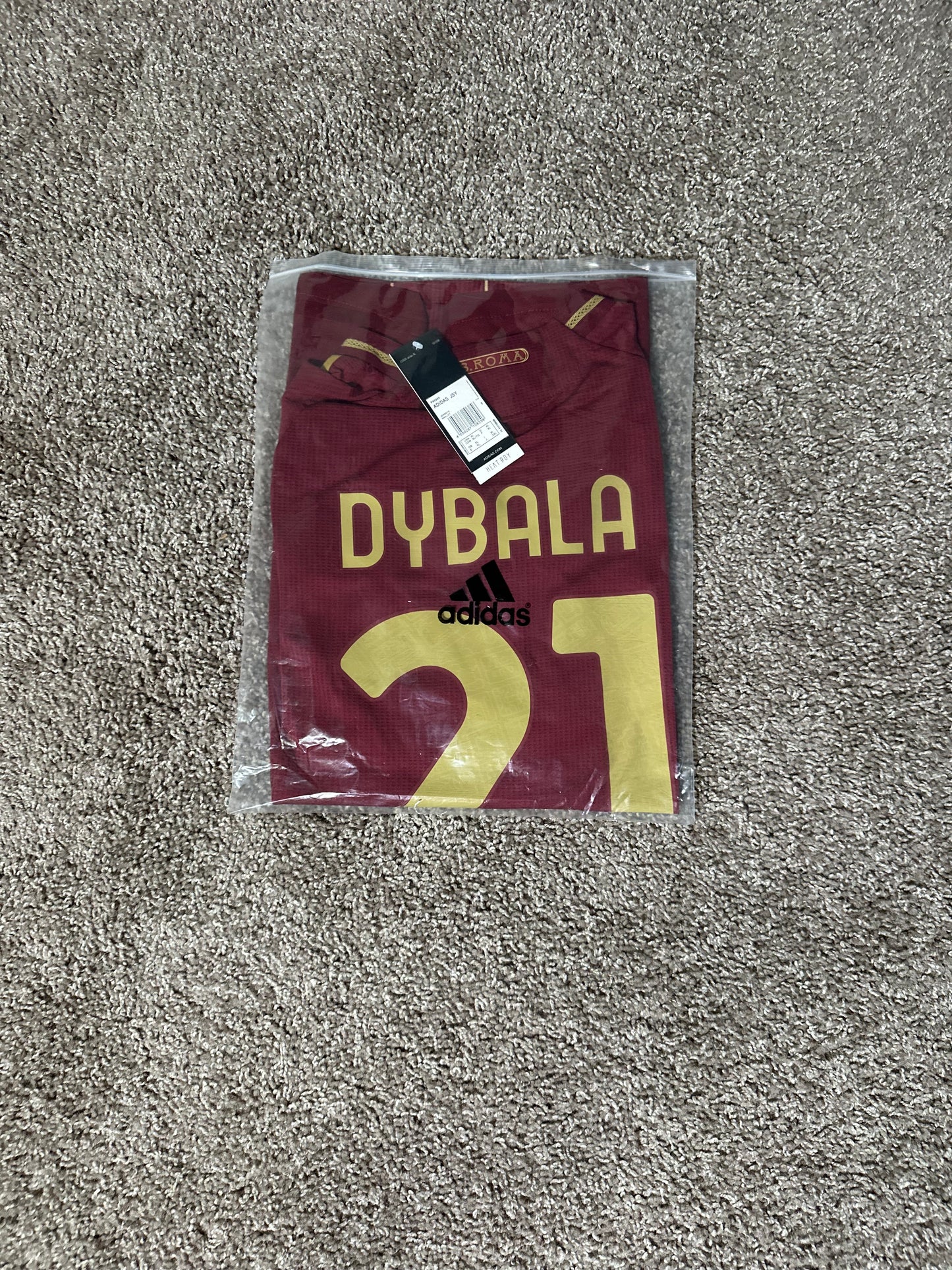 Roma Paulo Dybala #21 Soccer Jersey 2024/25 Home Red Calcio Men Shirt Size Club