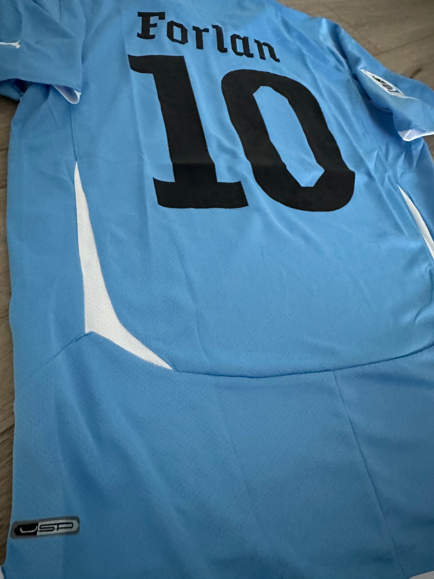 Uruguay 2010 Diego Forlan #10 Retro Soccer Jersey Fifa world cup Blue Men Size