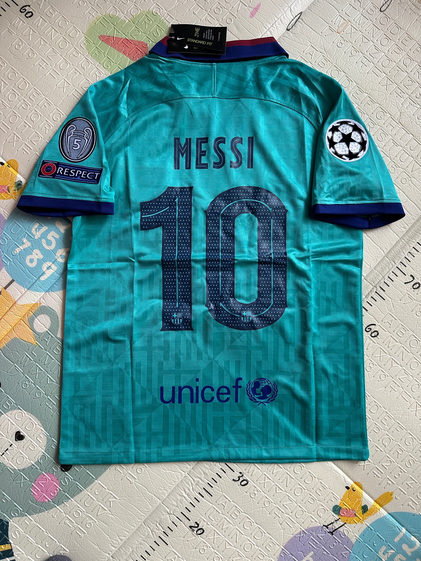 Barcelona 19/20 Messi Third Blue Soccer Jersey Men size
