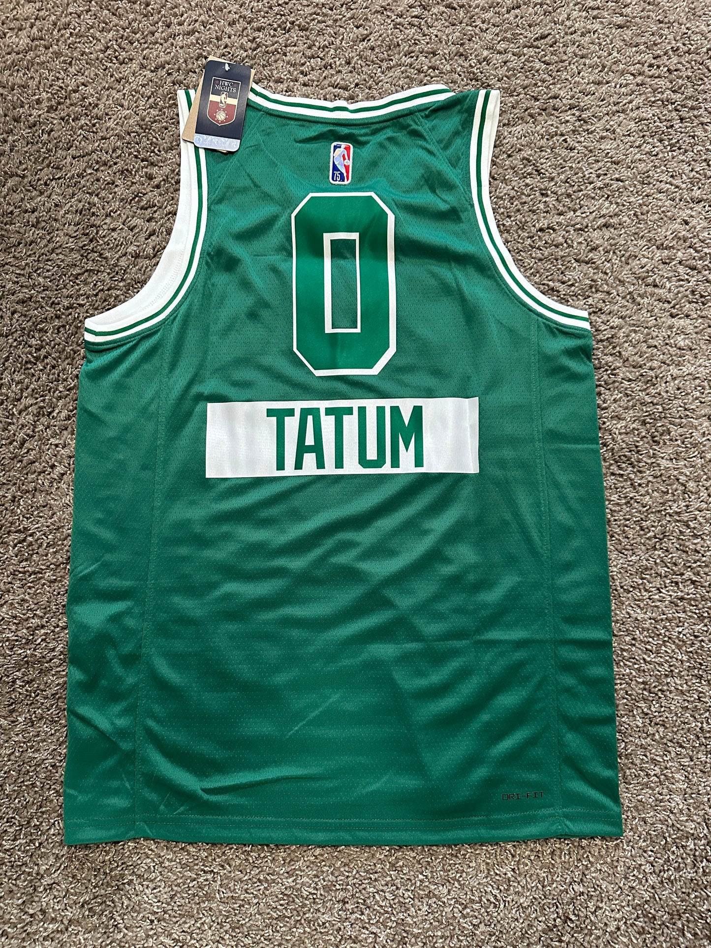 Boston Celtics Jayson Tatum Retro Basketball Jersey Green Men Size