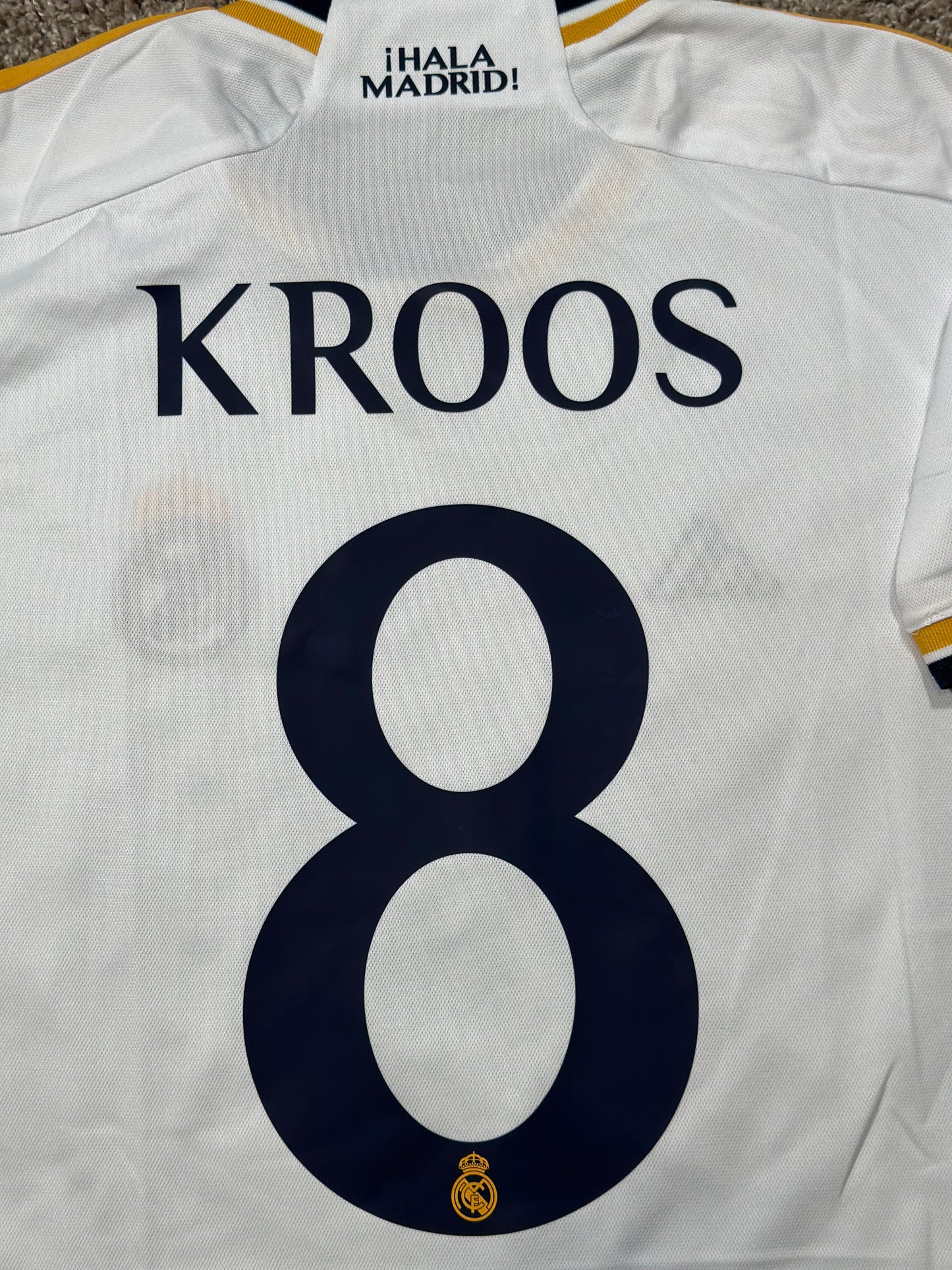 Real Madrid Final 2024 Toni Kroos #8 Home White Soccer Jersey Men Shirt Size