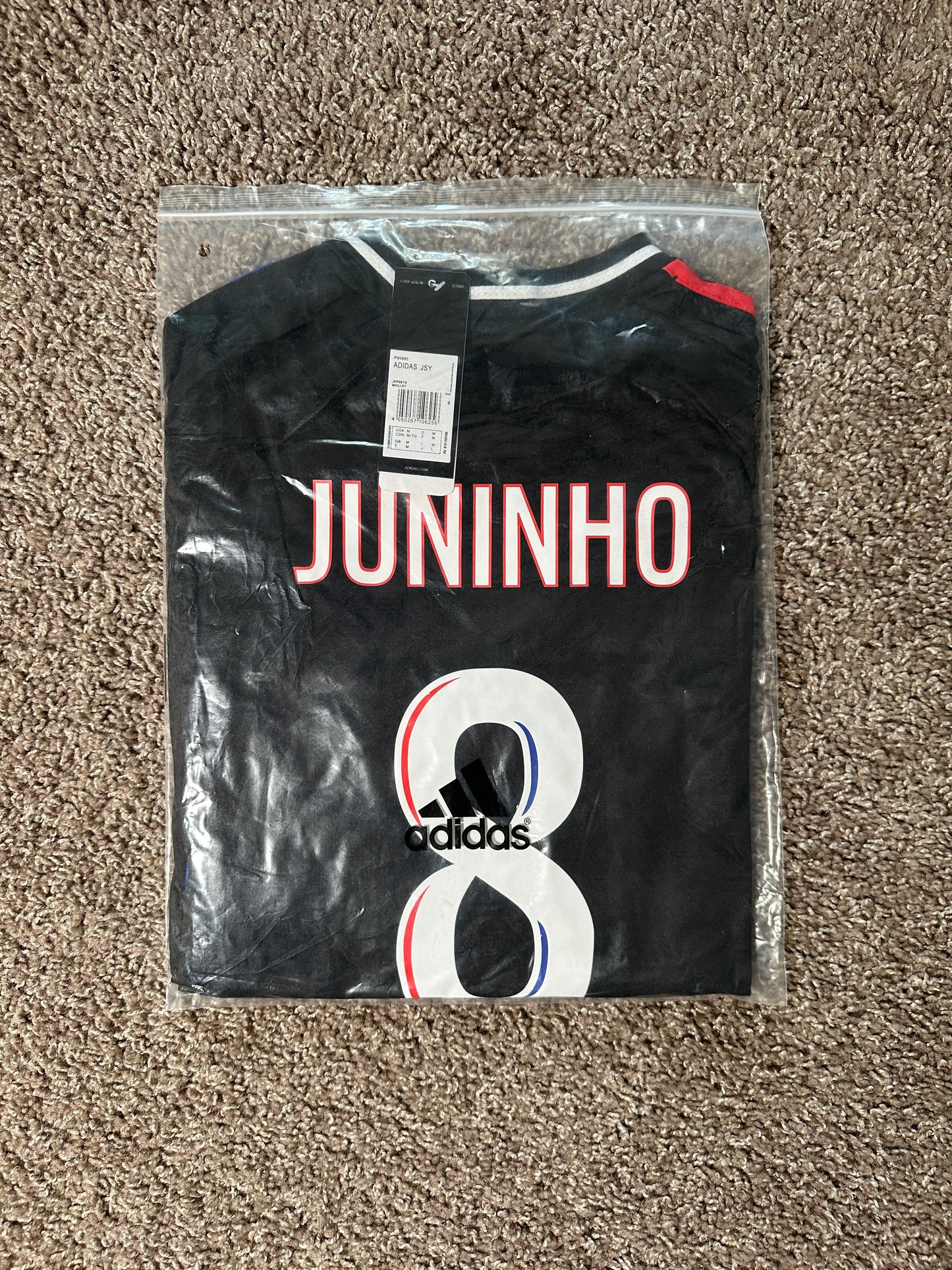 Lyon 2024/25 Juninho #8 Black Away Jersey Men size