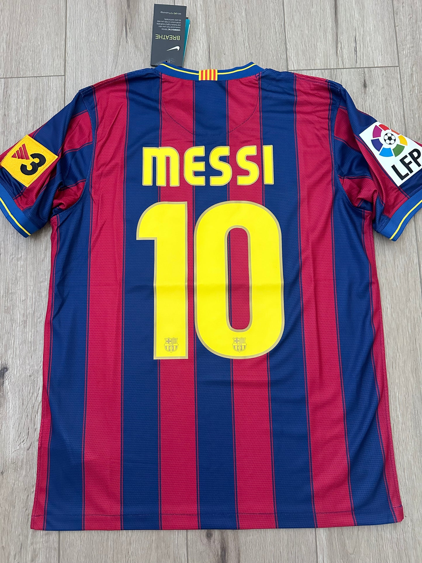 Messi Lionel #10 Barcelona 09/10 Retro Home Soccer Jersey UCL True size Men