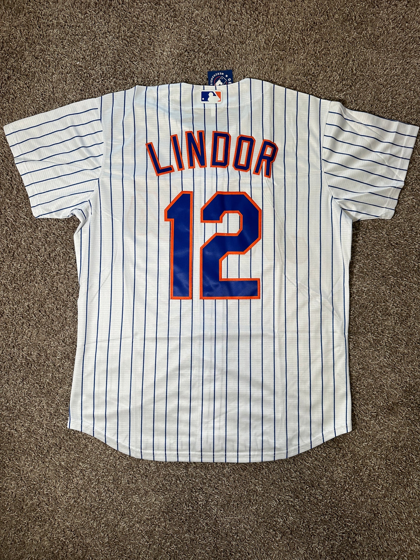 New York Mets Francisco Lindor Baseball Jersey Home White Men Size