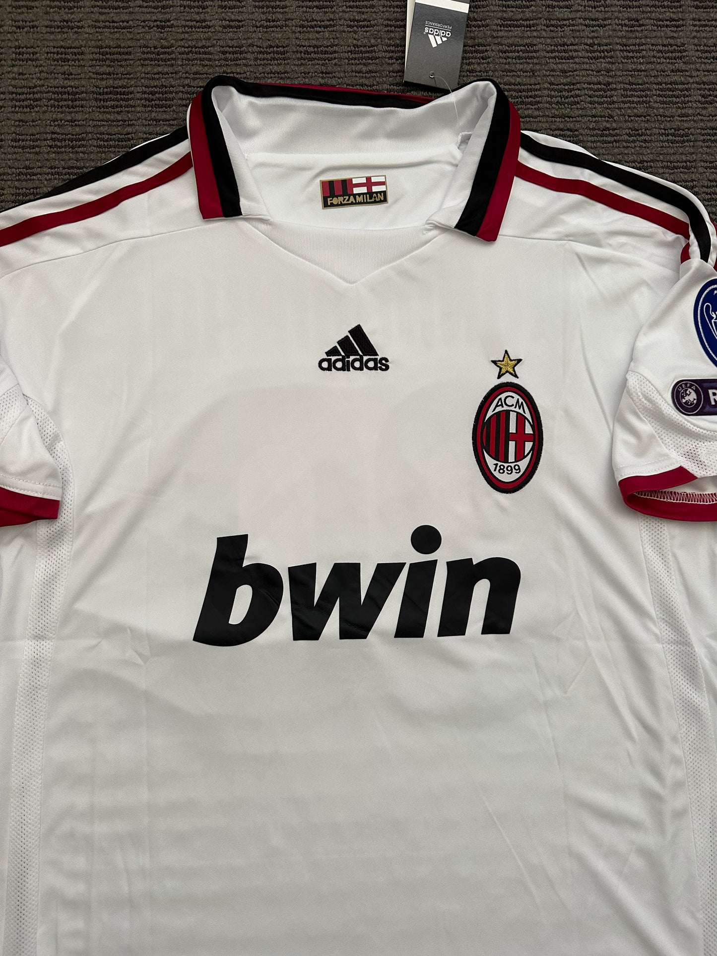 Soccer Jersey Milan 09/10 Ronaldinho #80 Away Home UCL Football Shirt Men Size