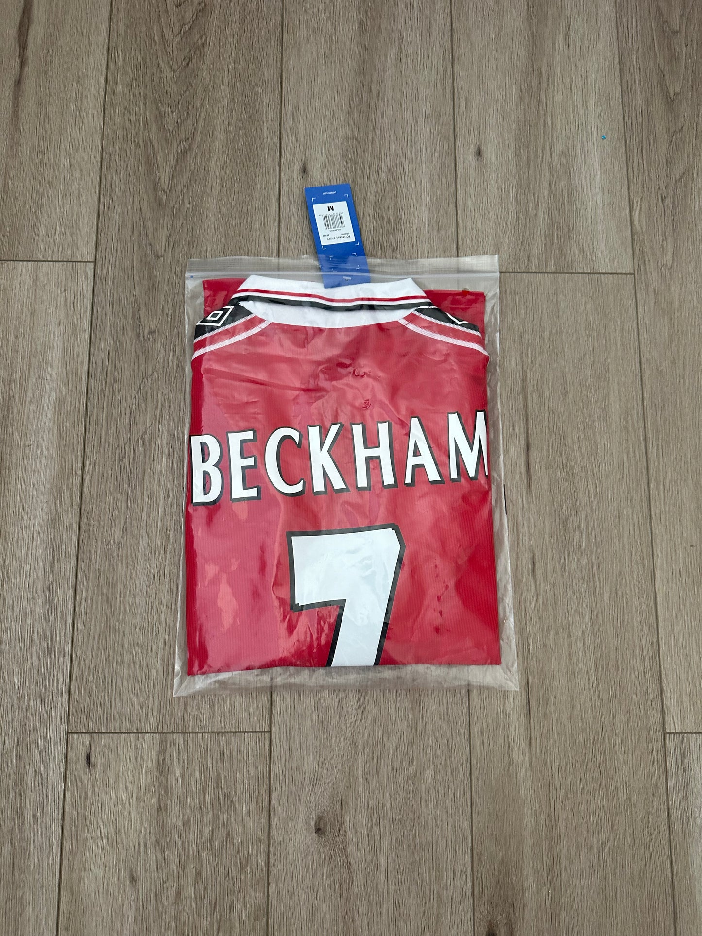 Manchester United 98/99 Retro David Beckham 7 Red Home Football Shirt Men Size