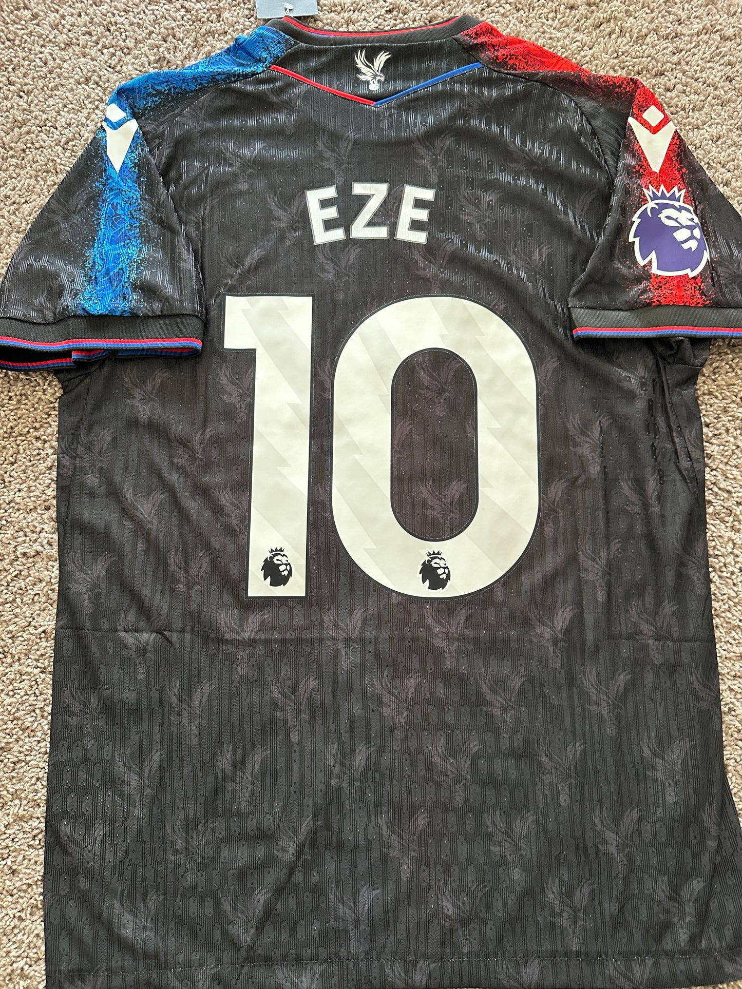 Crystal Palace 24/25 Away Black Soccer Jersey Eze #10 Player Version Premier