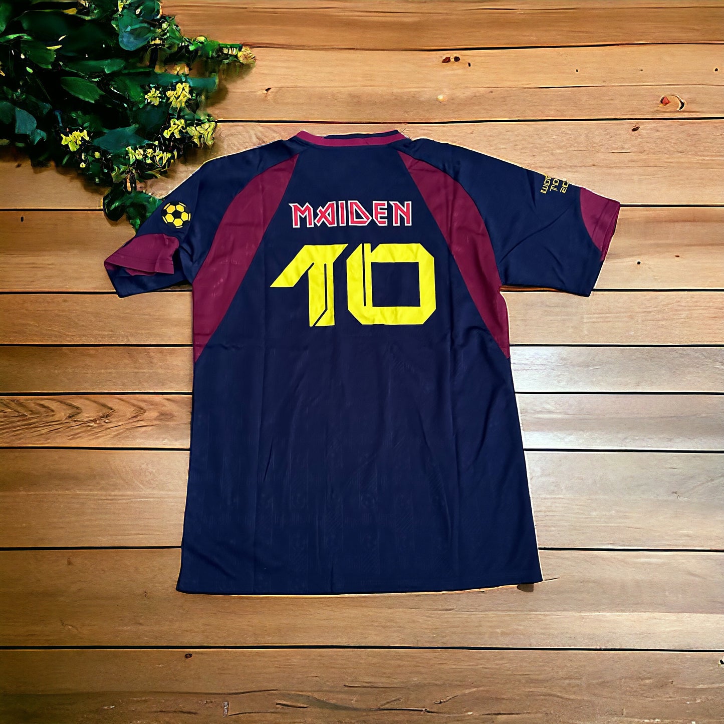 Soccer Jersey Retro 2010 West Ham Iron Maiden Home Red Blue Size Men Football