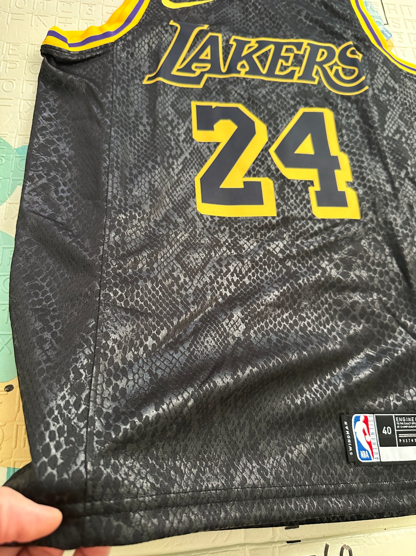 Kobe Bryant #24 Los Angeles Lakers Black Gold Basketball Jersey Men’s Size Shirt