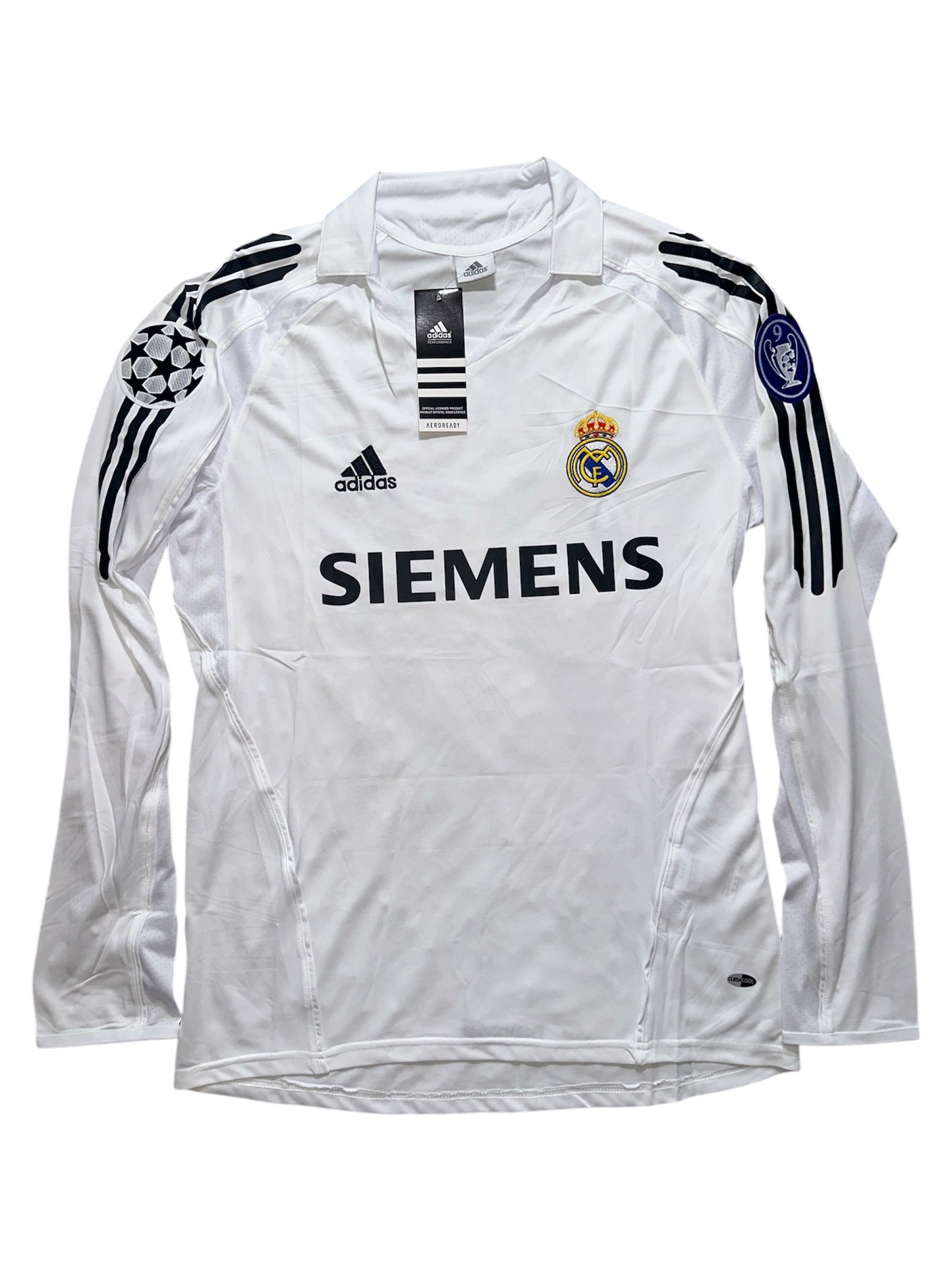 Real Madrid Beckham #23 Soccer Jersey Retro white Long Sleeves