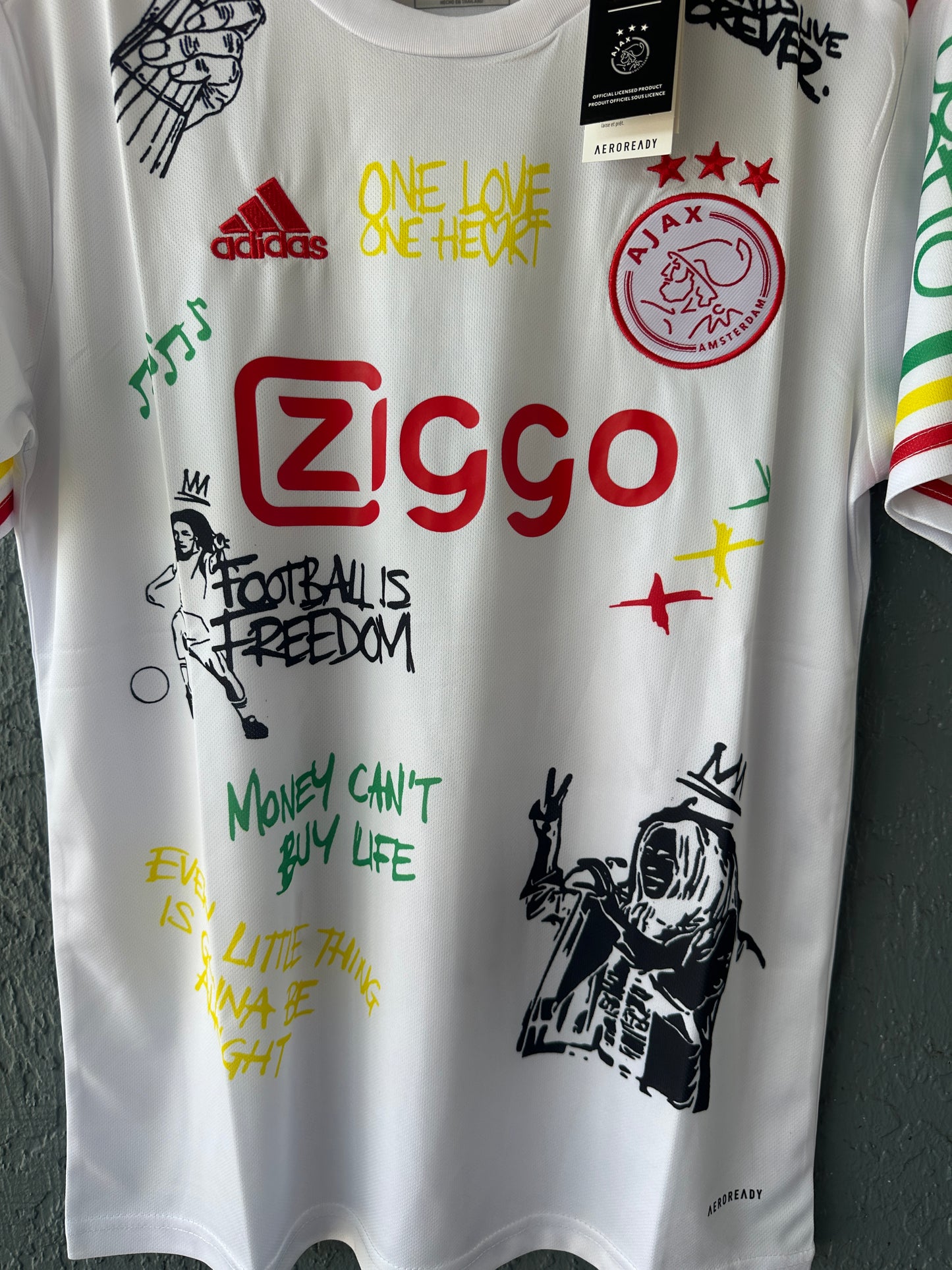 Rare Soccer Jersey Bob Marley Special Edition White Regular Size 2025