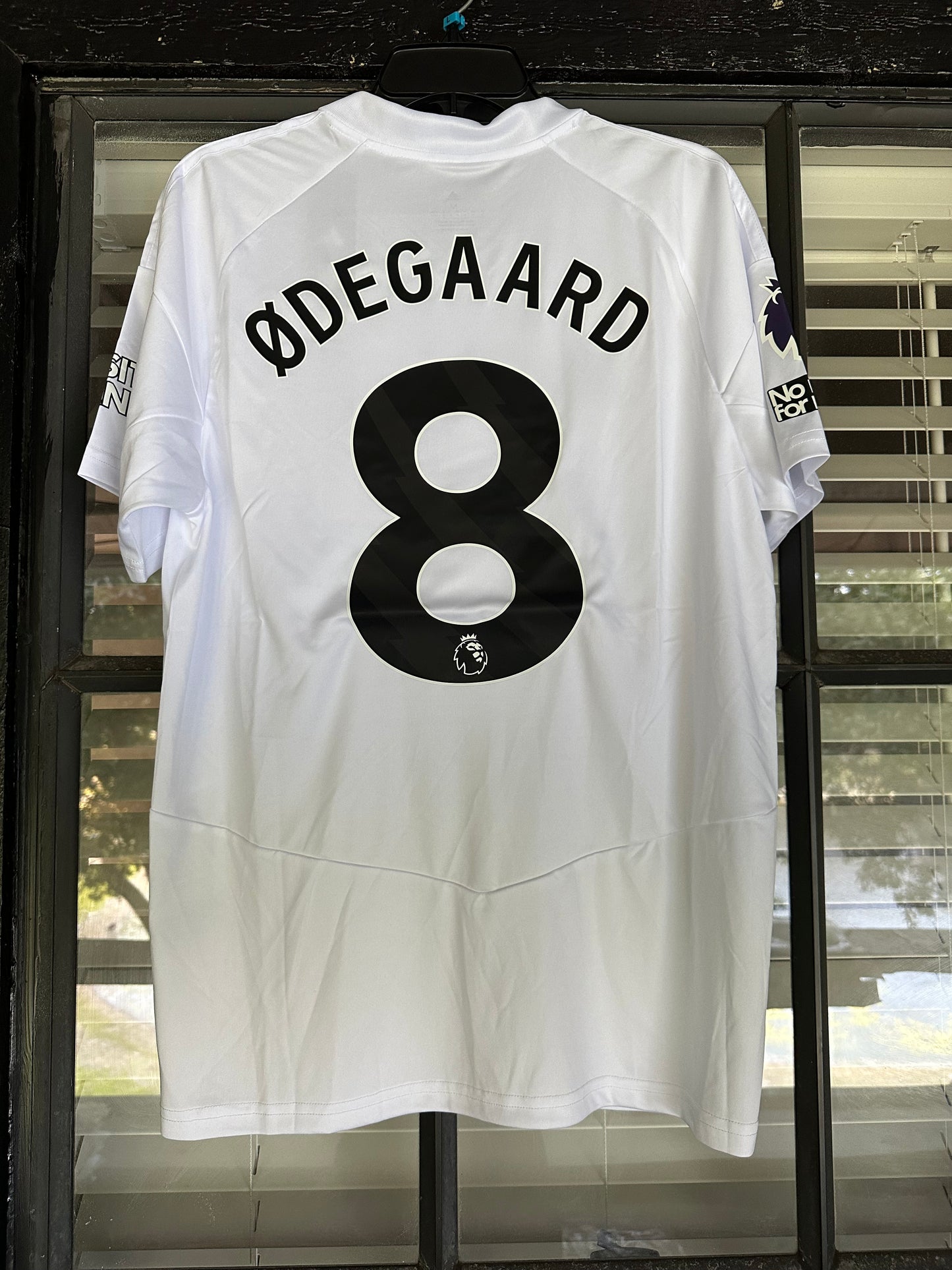 Arsenal Martin Odegaard #8 White Away Soccer Jersey 24/25 Men Size Shirt Club