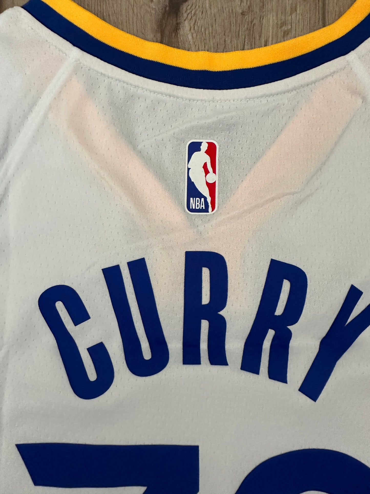 Golden State Warriors Stephen Curry #30 Basketball Jersey White Away Men Size
