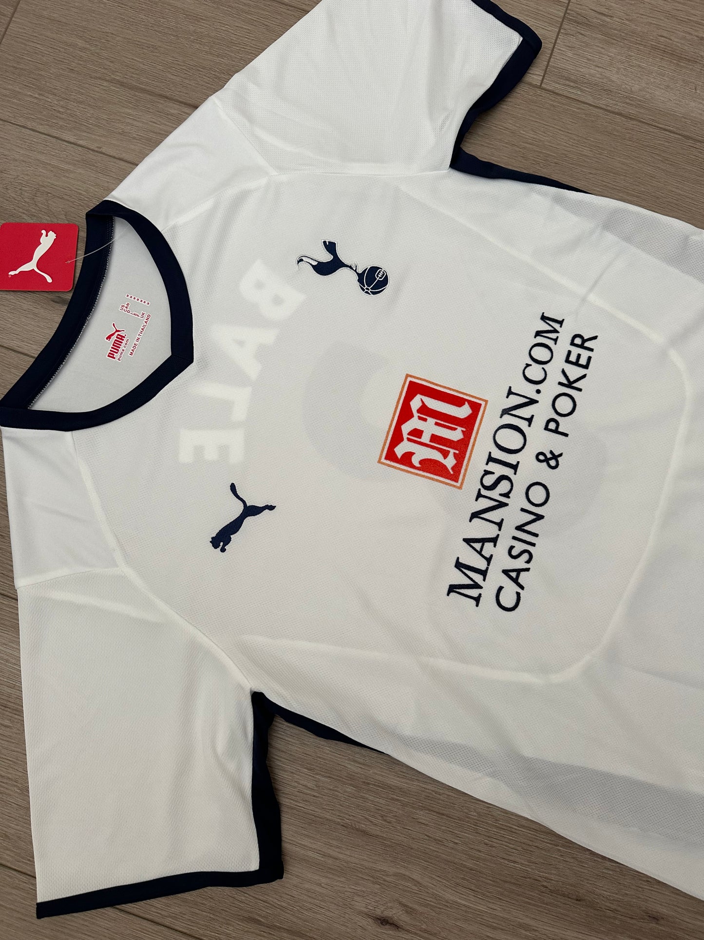 Tottenham Spurs 2008-09 Home Jersey Gareth Bale #3 White Retro Men’s Size