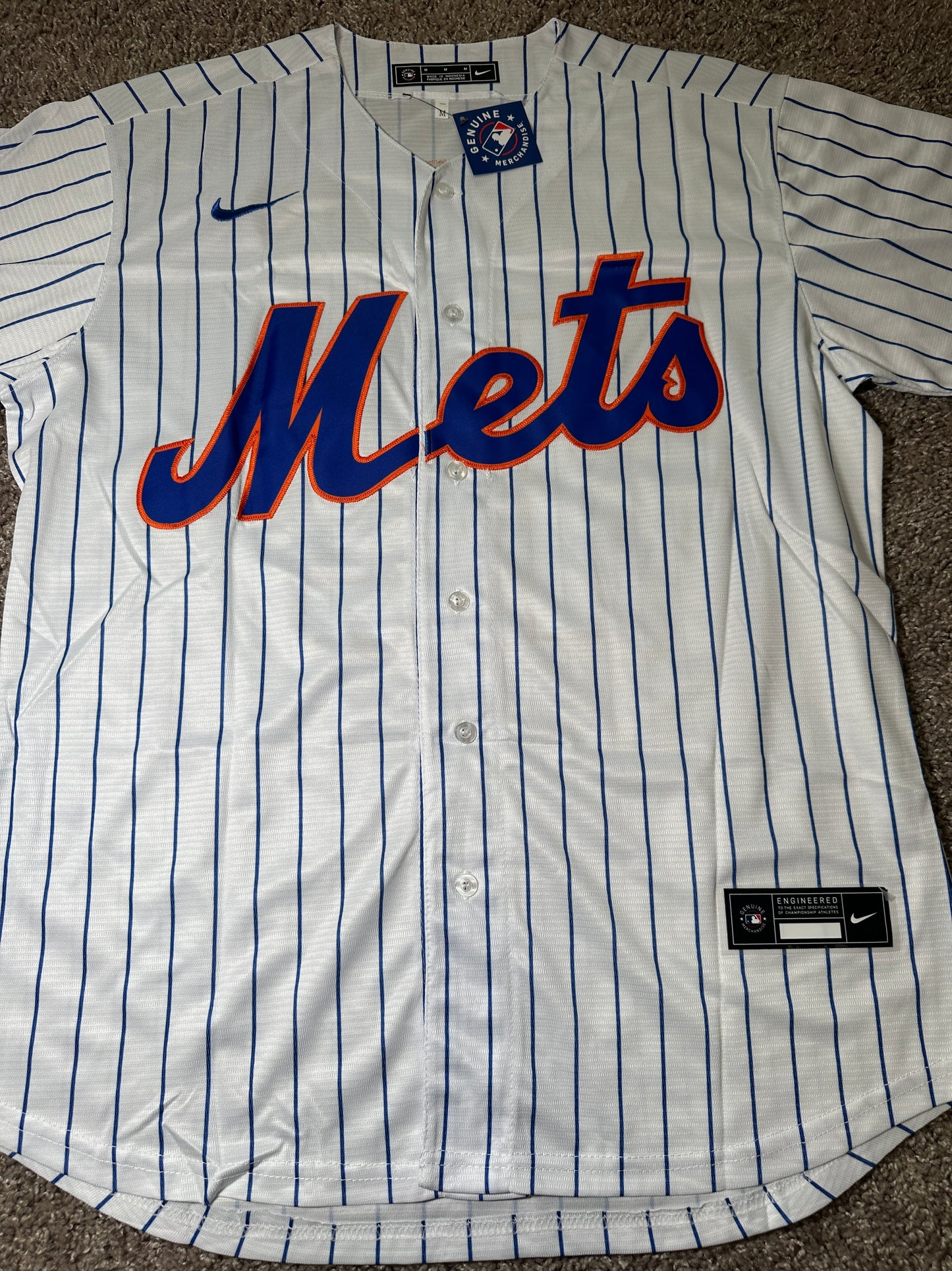 New York Mets Francisco Lindor Baseball Jersey Home White Men Size
