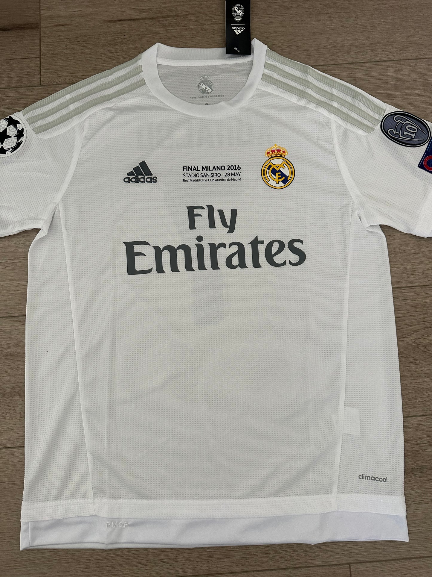 Real Madrid Cristiano Ronaldo Soccer Jersey 2016 Final UCL Home #7 Men Size