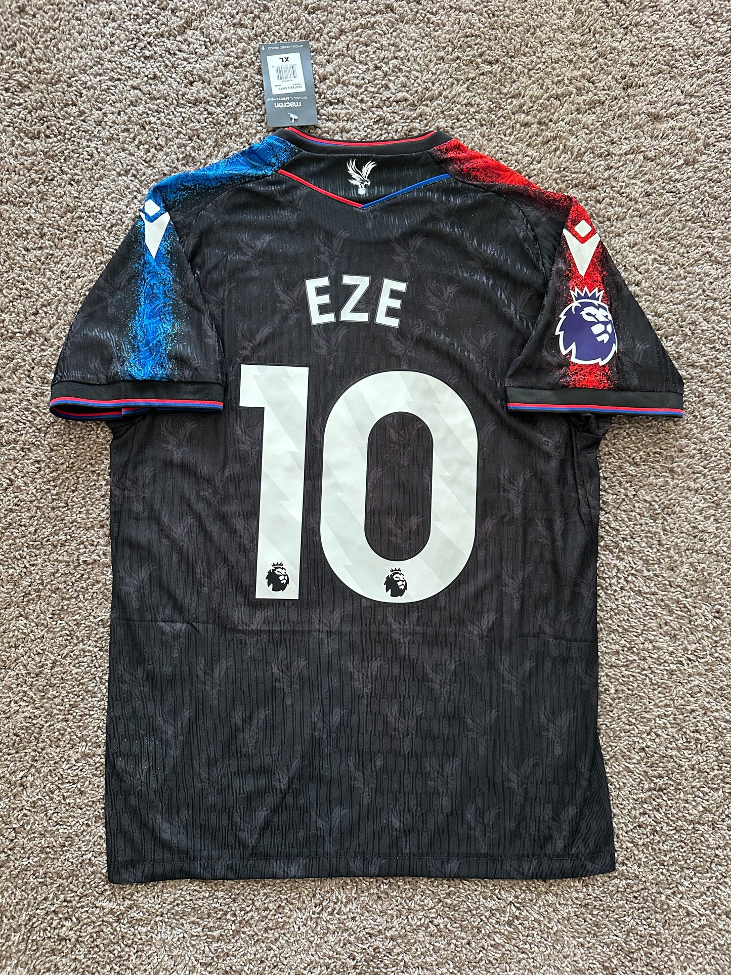 Crystal Palace 24/25 Away Black Soccer Jersey Eze #10 Player Version Premier