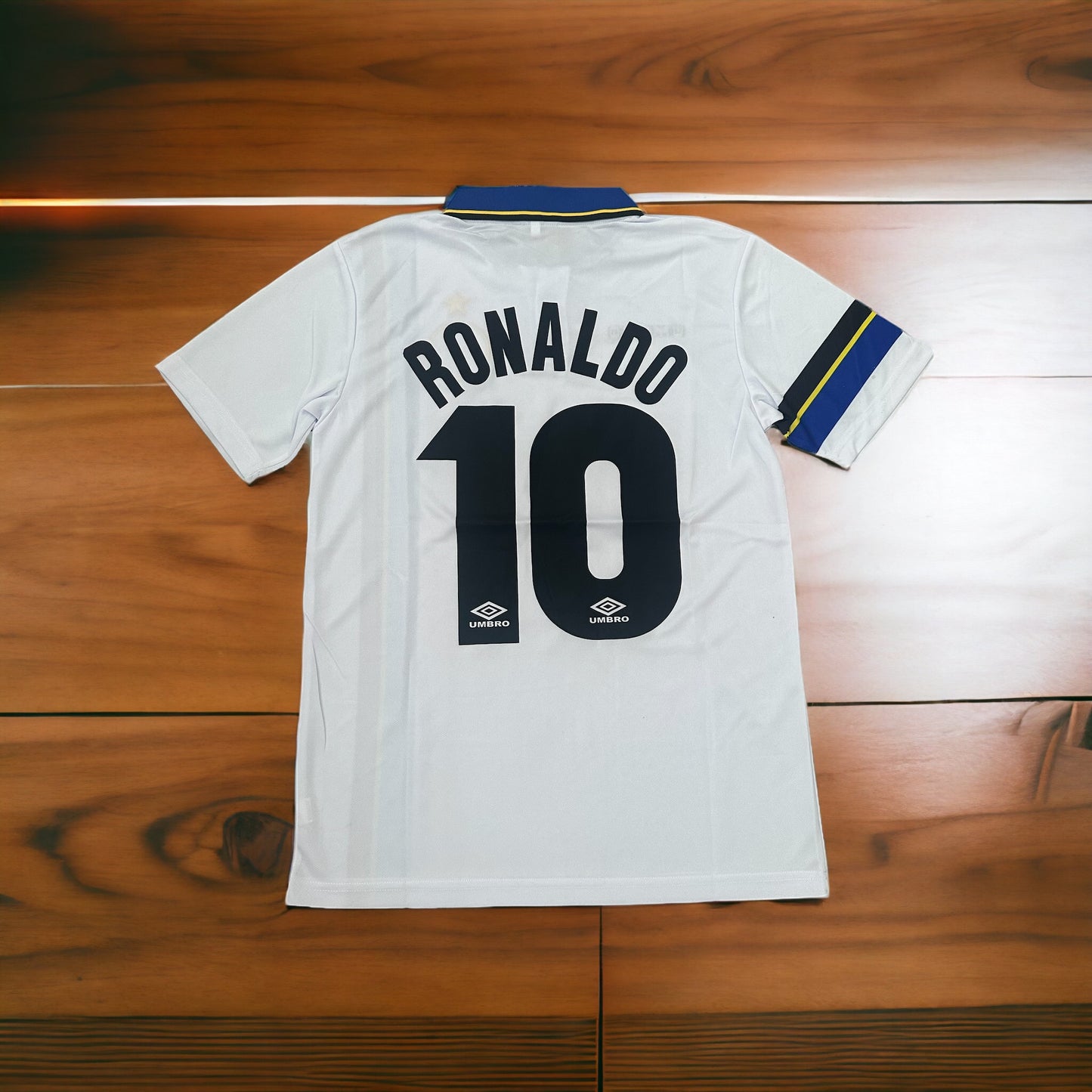 Inter Milan Ronaldo Nazario 1998 Away #10 Soccer Jersey Retro White Men size