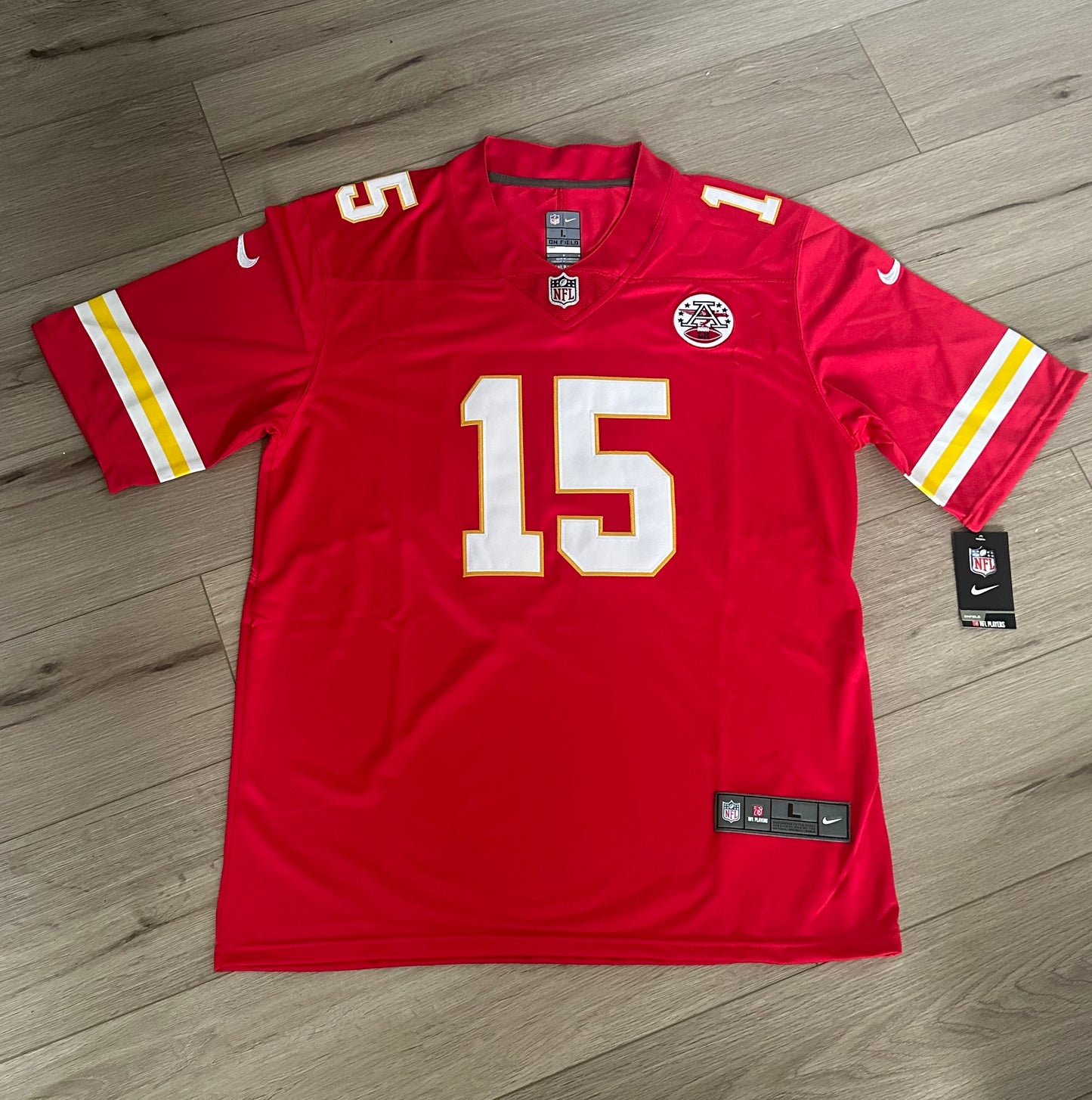 Kansas City Chiefs Patrick Mahomes Red American Football Jersey Men Plus Size