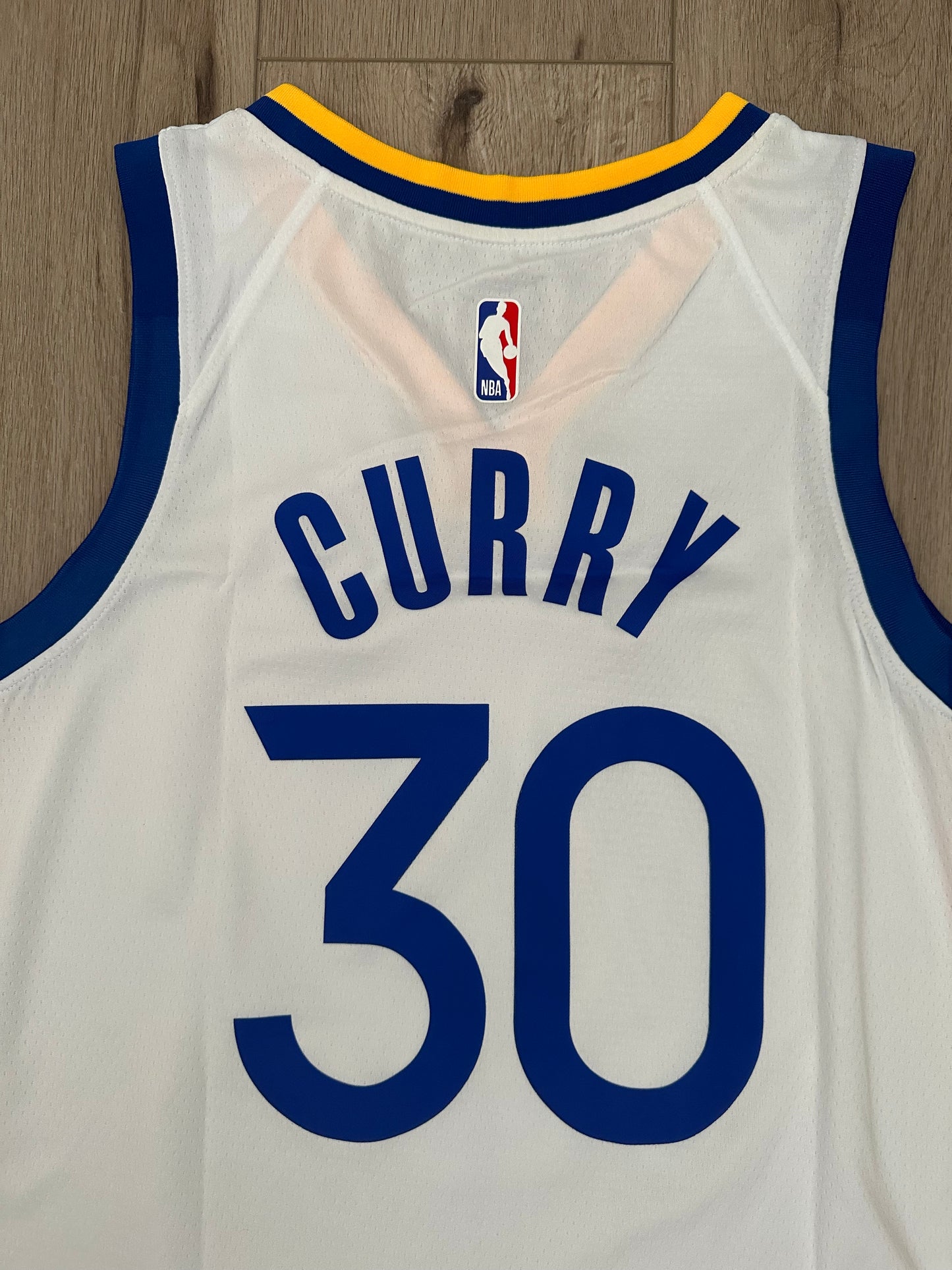 Golden State Warriors Stephen Curry #30 Basketball Jersey White Away Men Size