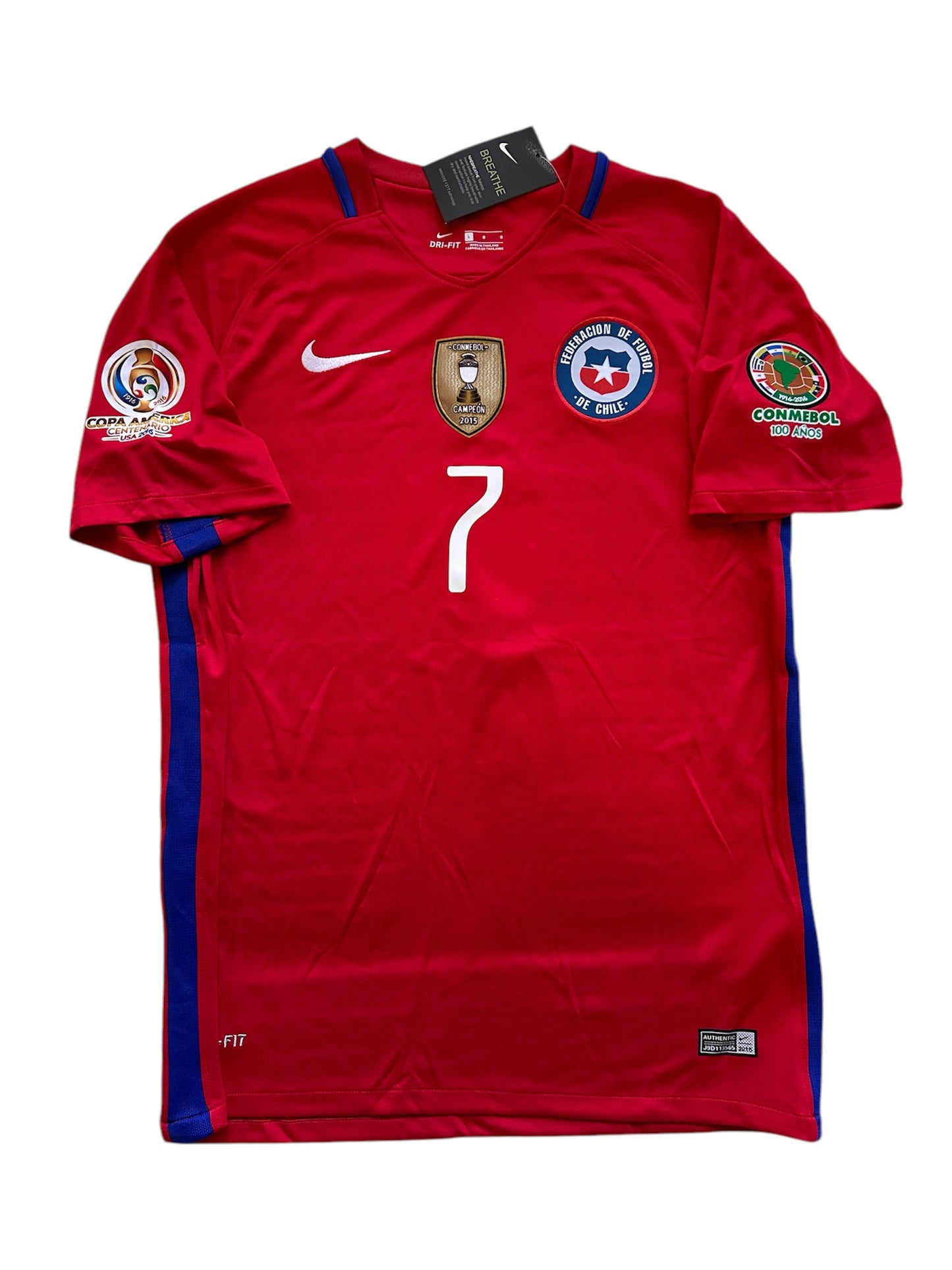 Chile Alexis Sanchez Soccer Jersey 2016 Final Home Red Men