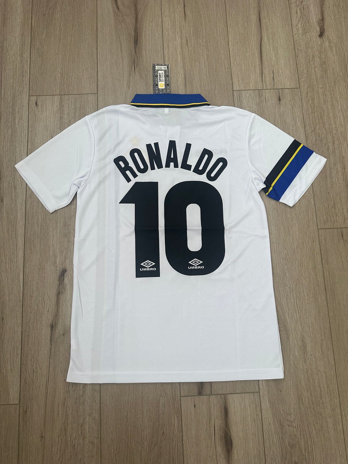Inter Milan Ronaldo Nazario 1998 Away #10 Soccer Jersey Retro White Men size