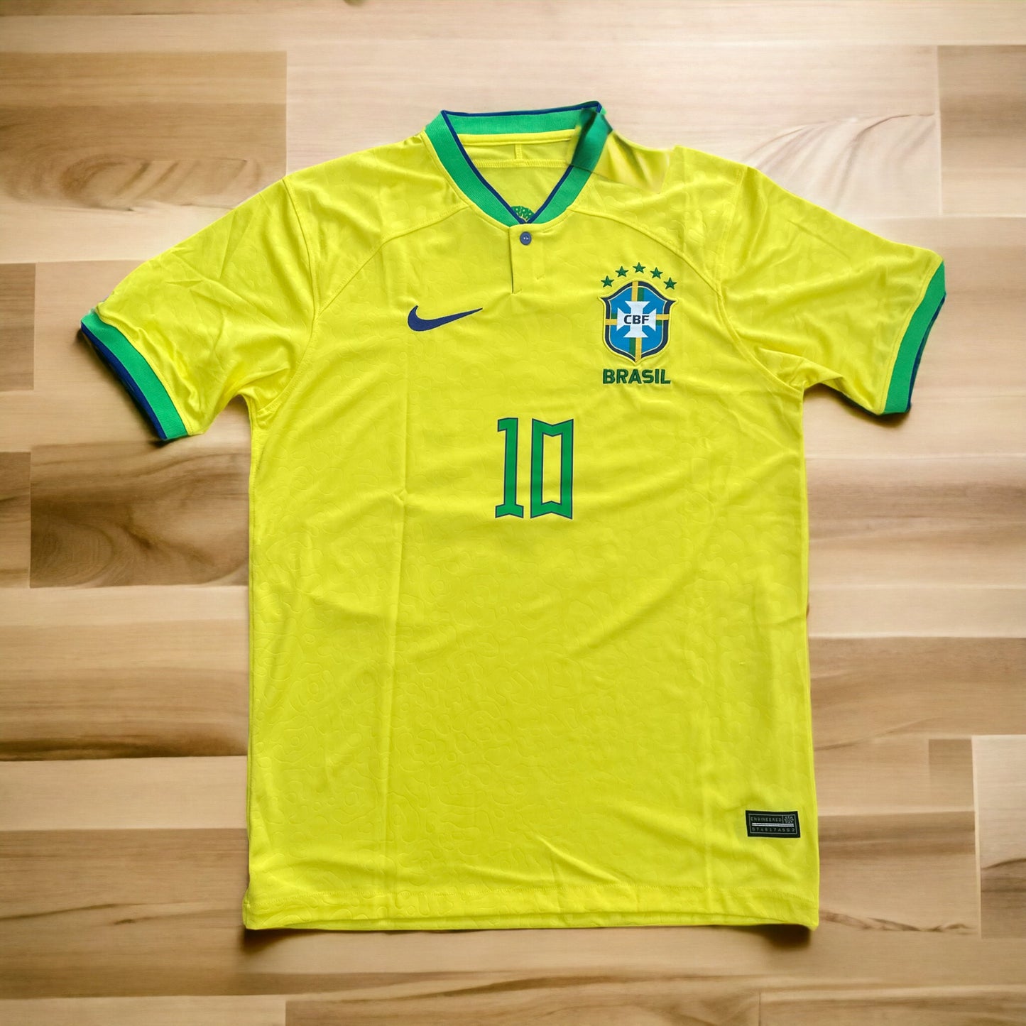 Brazil Neymar Jr Soccer Jersey Yellow #10 Men’s Size Regular 2023