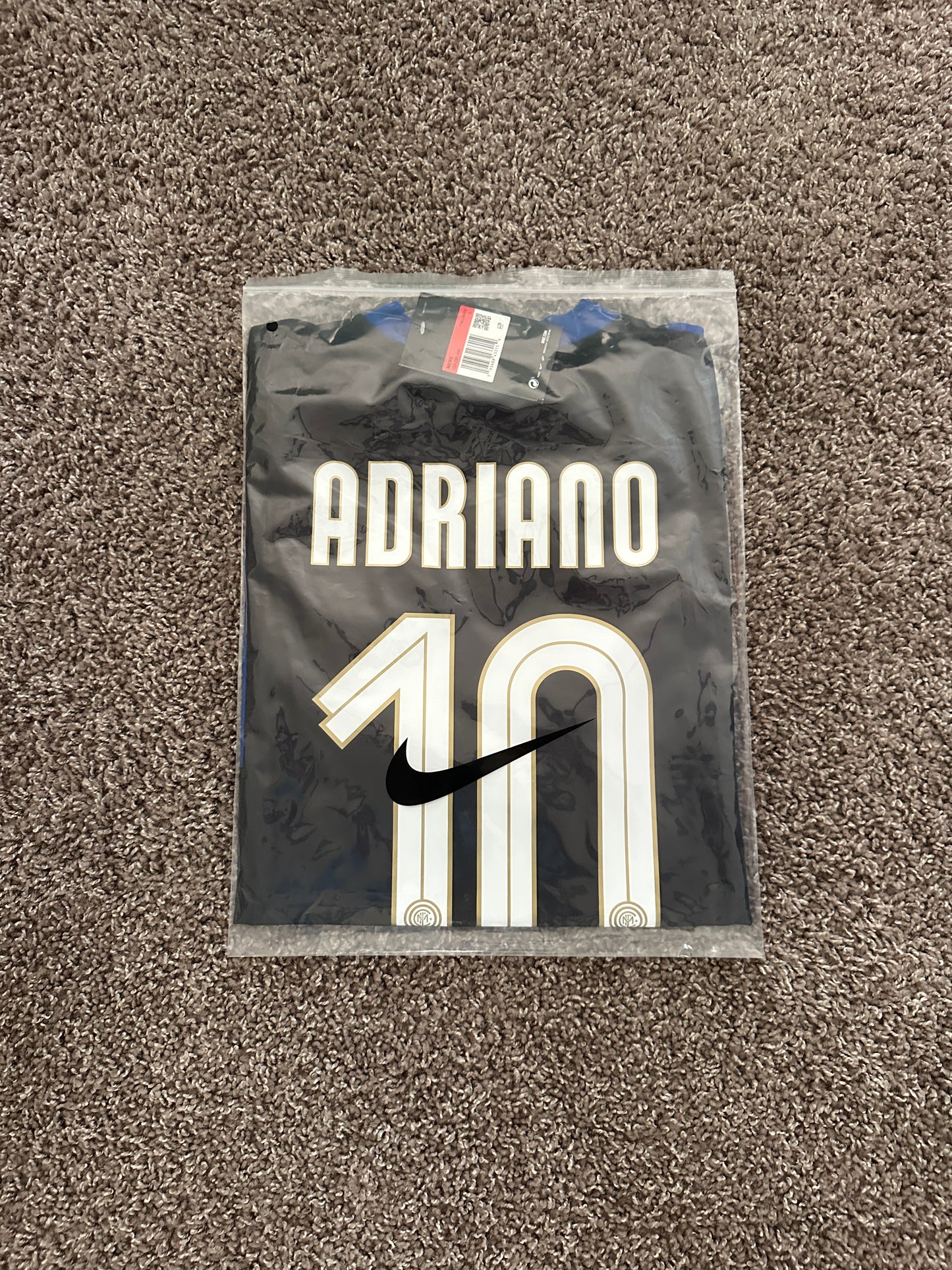 Inter Milan Adriano Soccer Jersey Home Champions League Men