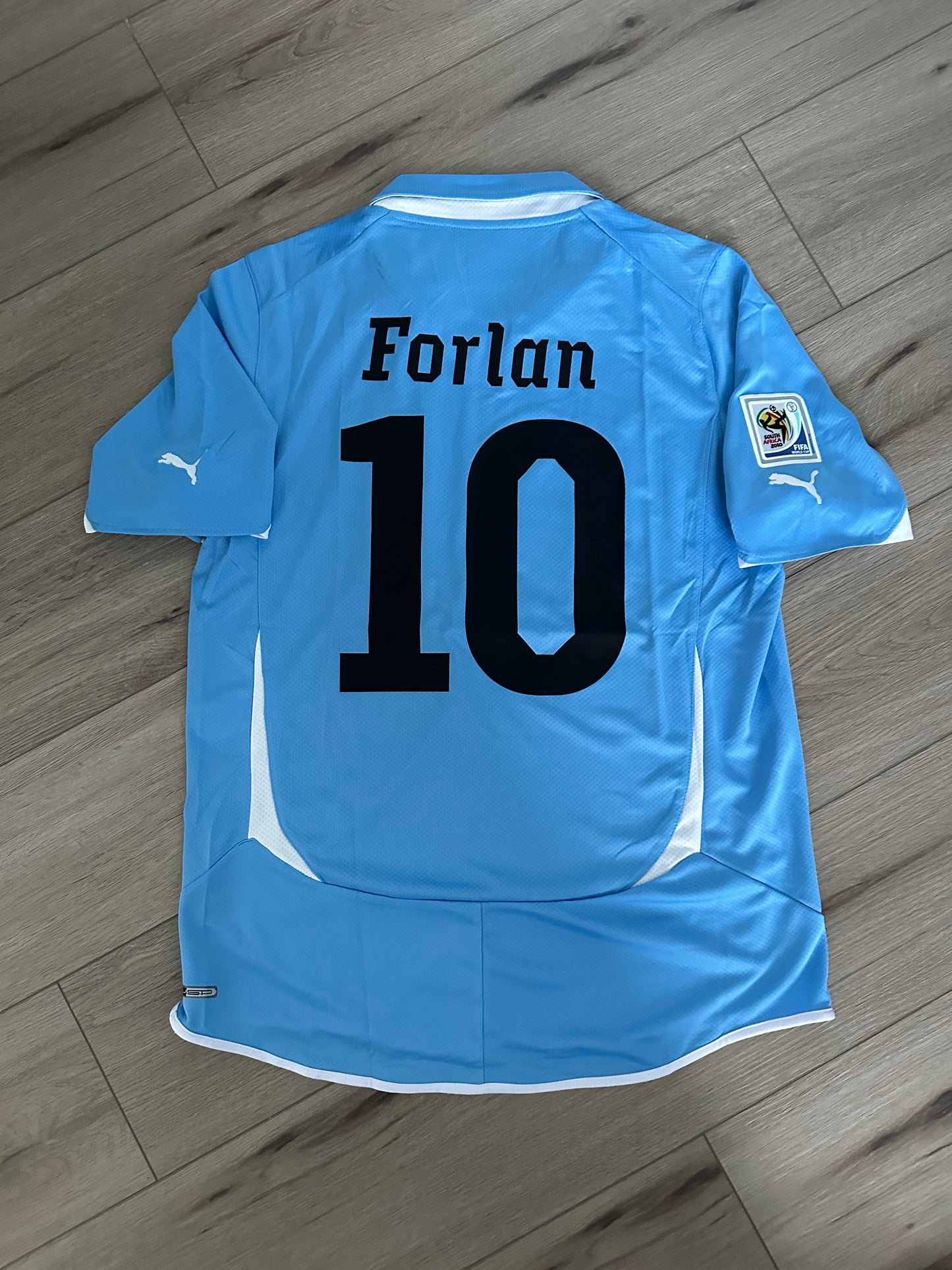 Uruguay 2010 Diego Forlan #10 Retro Soccer Jersey Fifa world cup Blue Men Size