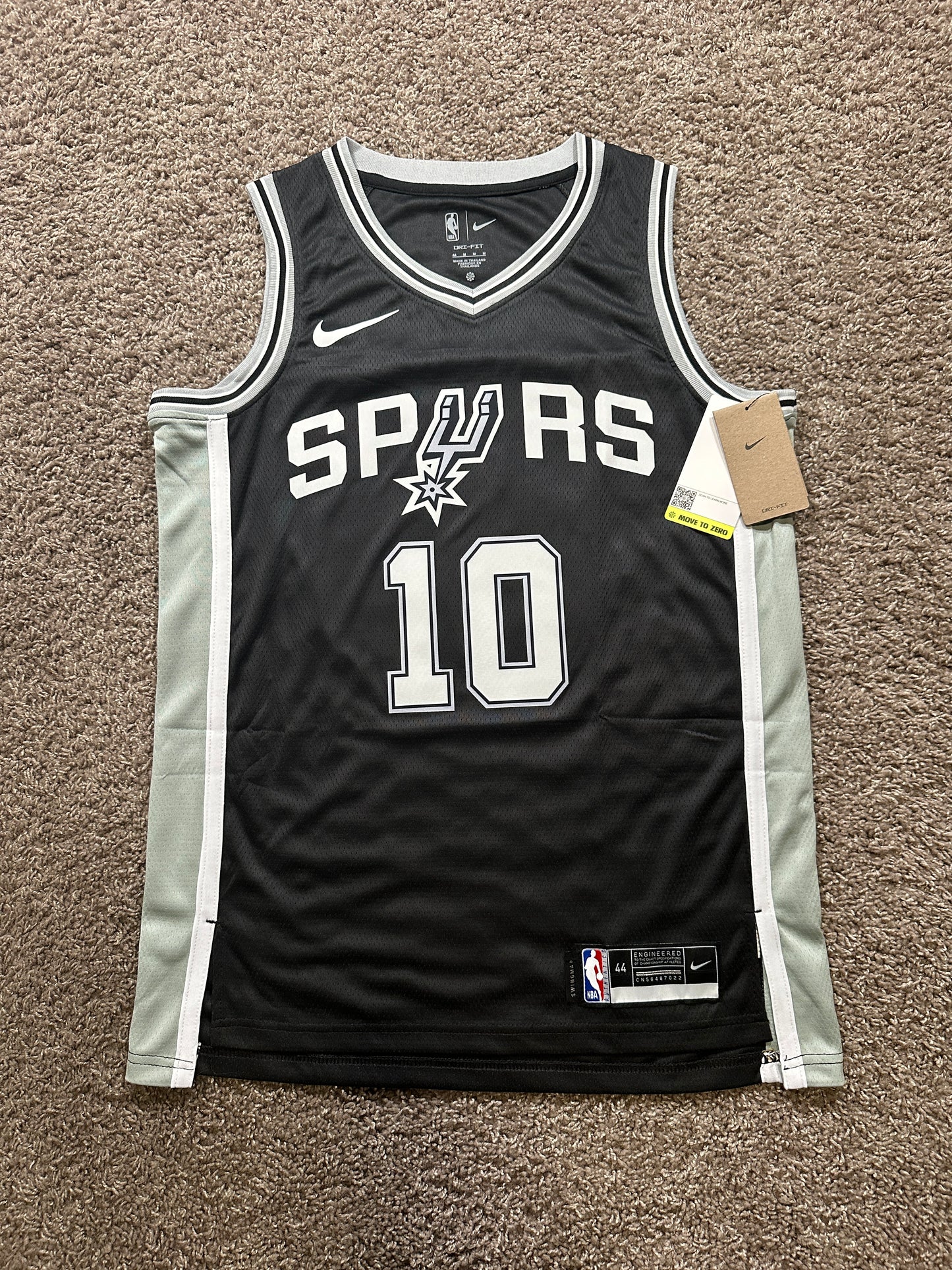 San Antonio Spurs Jersey DeRozan #10 Black Basketball Men’s