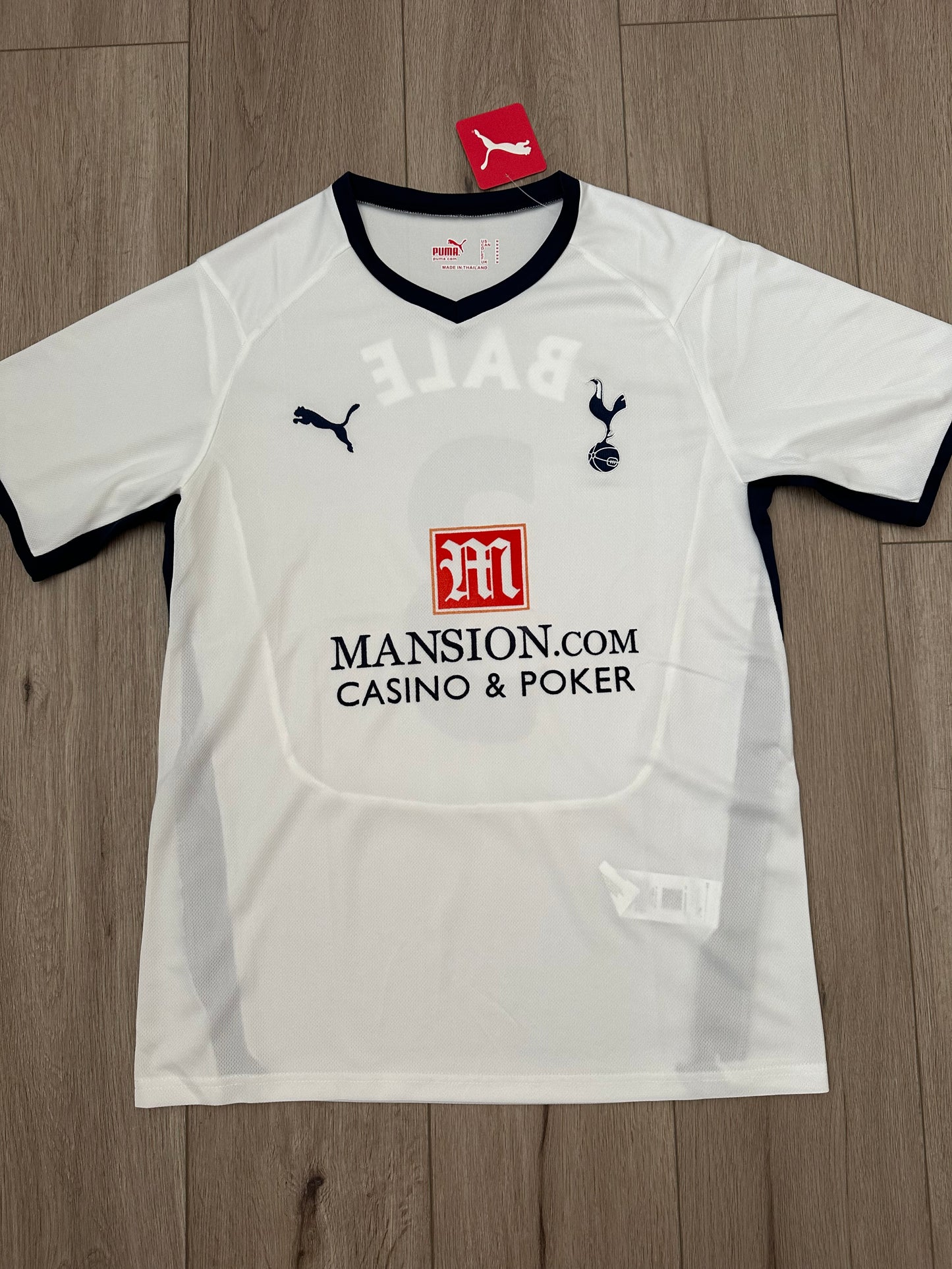 Tottenham Spurs 2008-09 Home Jersey Gareth Bale #3 White Retro Men’s Size