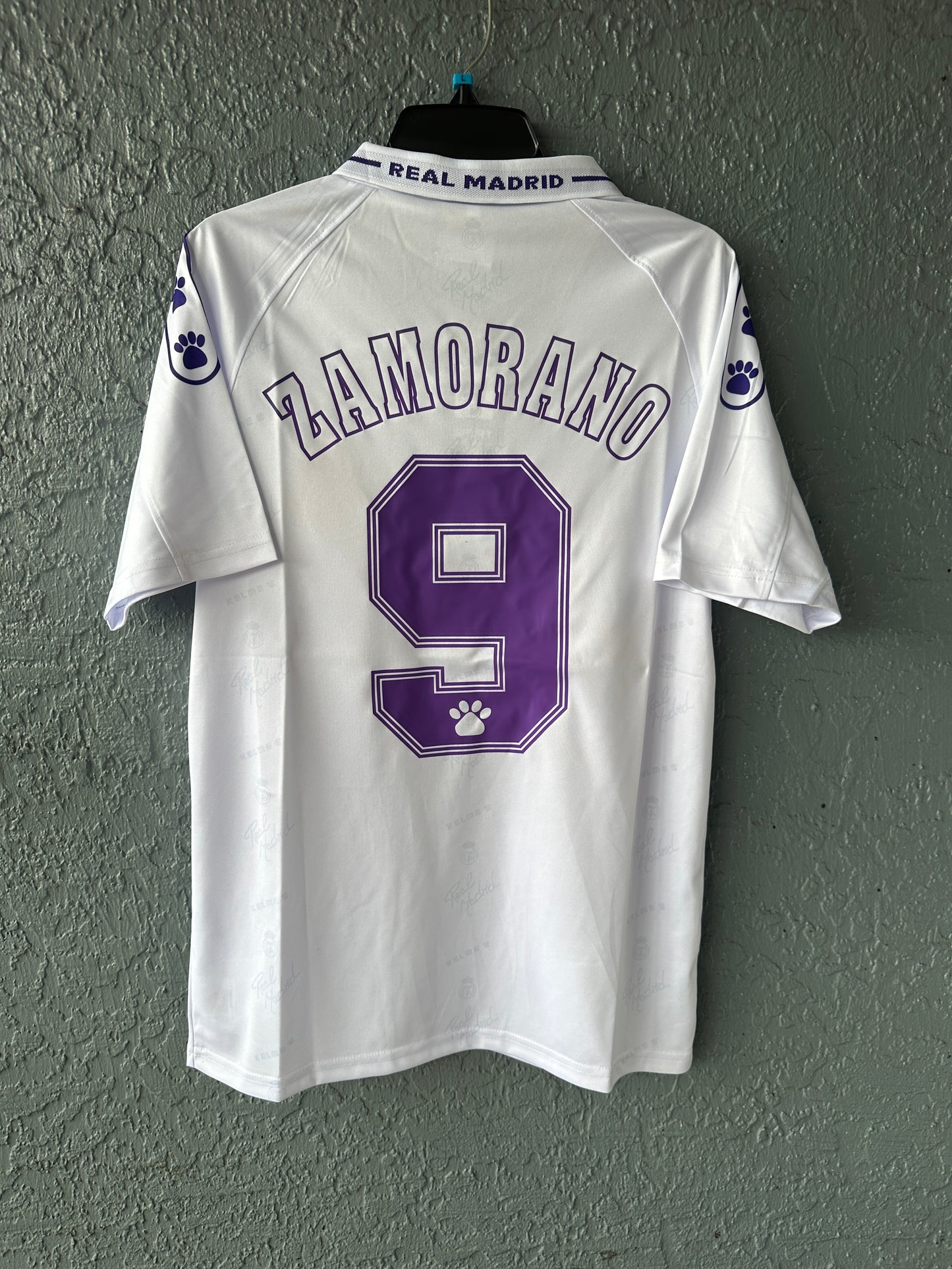 Real Madrid Ivan Zamorano #9 Retro Soccer Jersey Home white 1999 Men Size