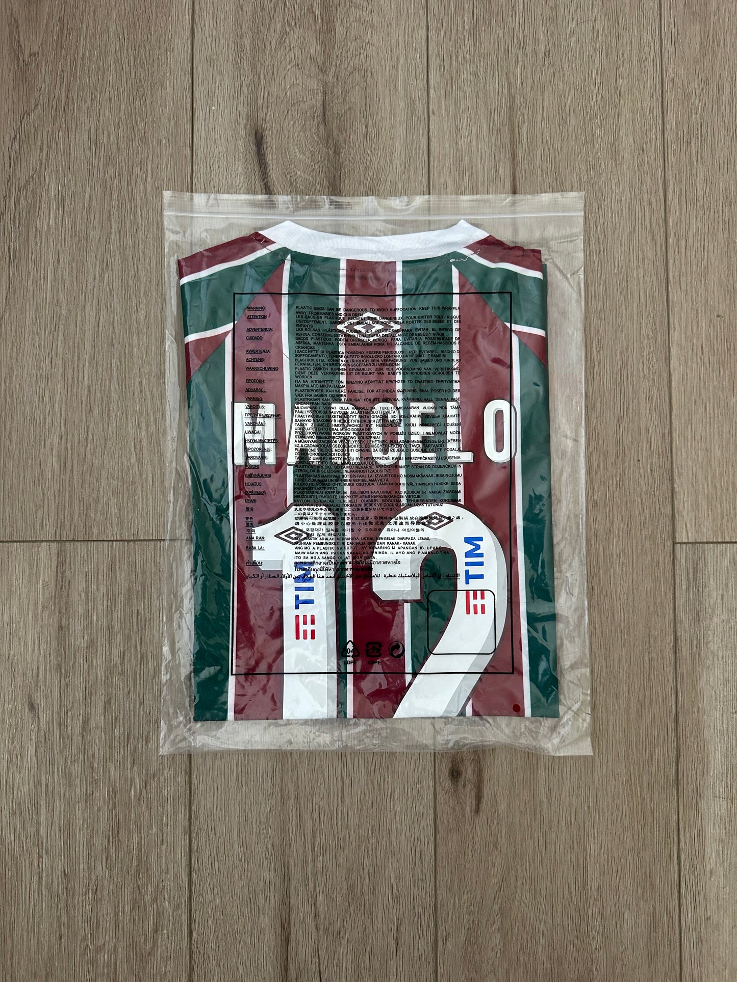 Fluminense Marcelo Soccer Jersey Home Red Green Brazil Men Size
