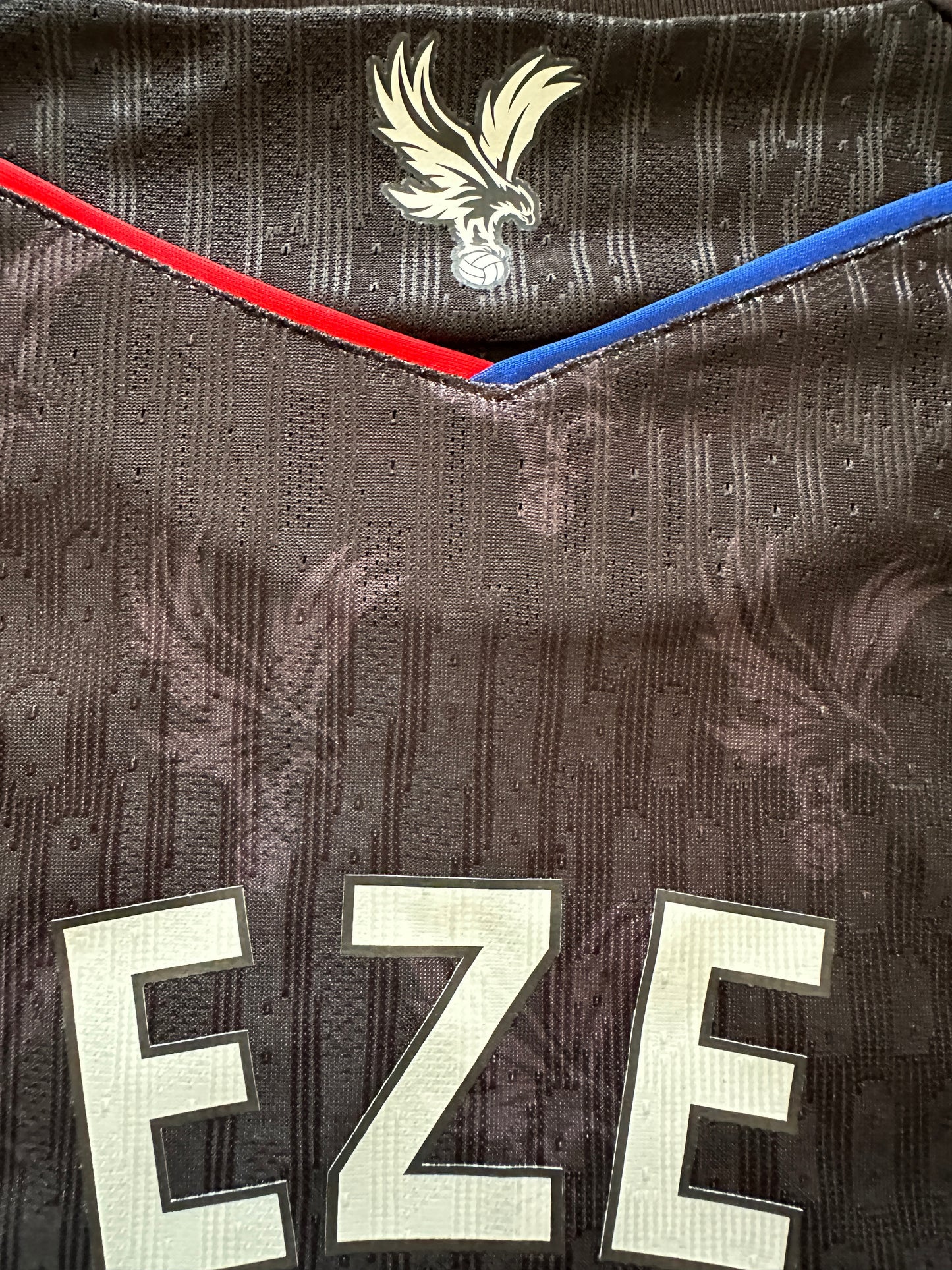 Crystal Palace 24/25 Away Black Soccer Jersey Eze #10 Player Version Premier