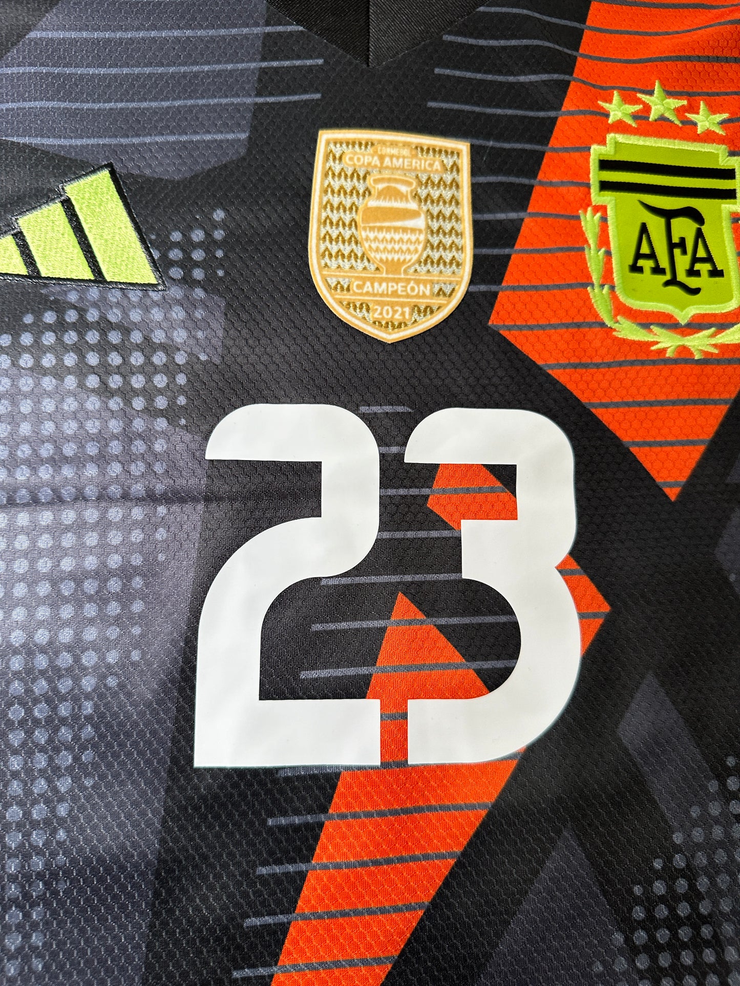 Argentina 2024 Dibu Martinez #23 Jersey Final America Cup Green Men size