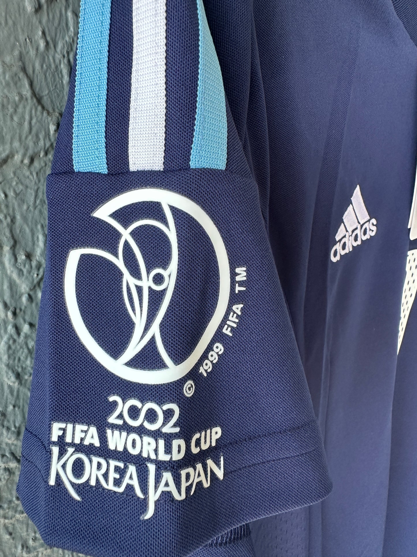 Argentina Gabriel Batistuta #9 Retro Soccer Jersey Away Blue FWC 2002 Men Size