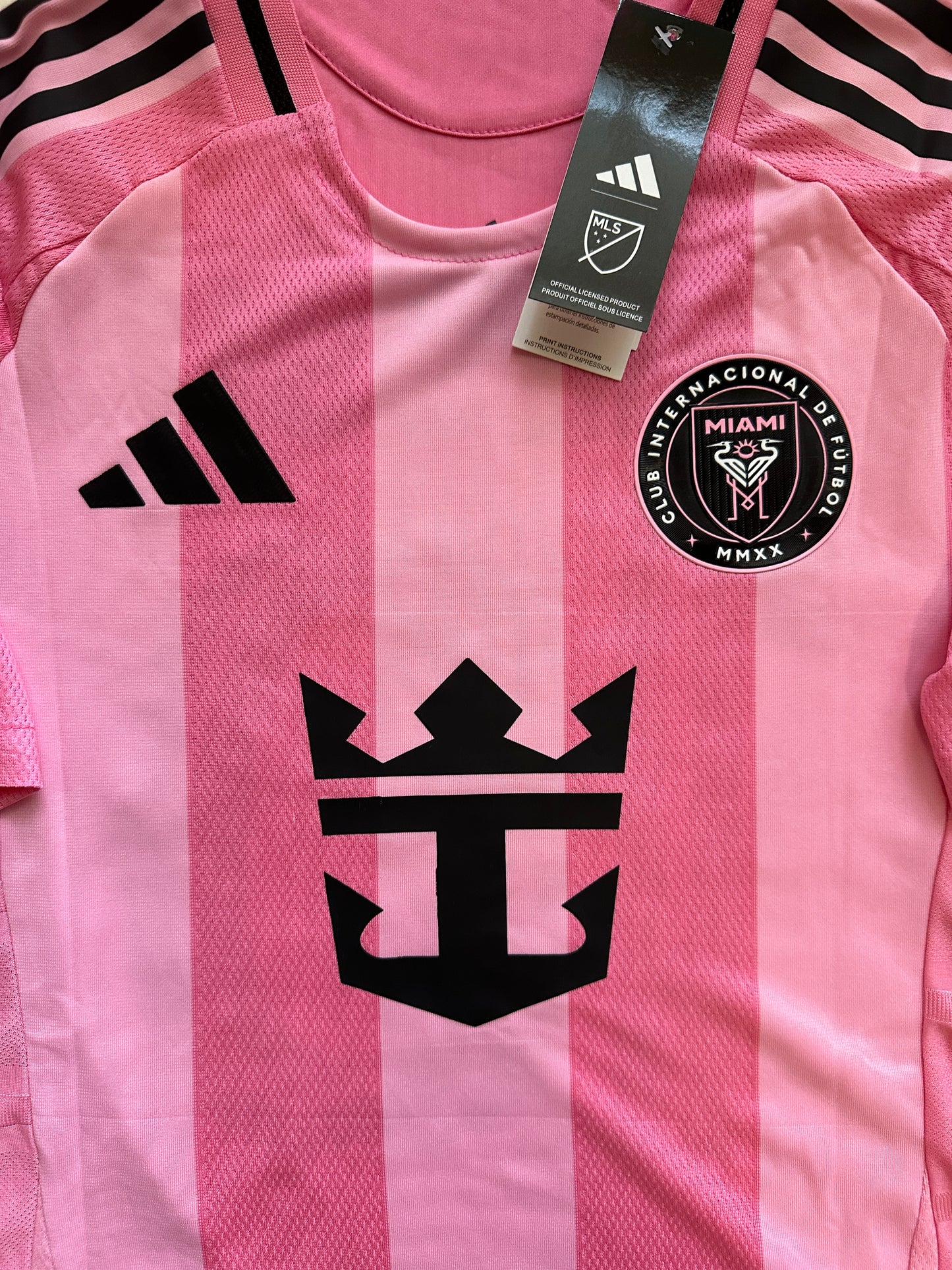 Inter Miami Messi #10 Soccer Jersey Pink 2025 Home Fan Men Size Shirt
