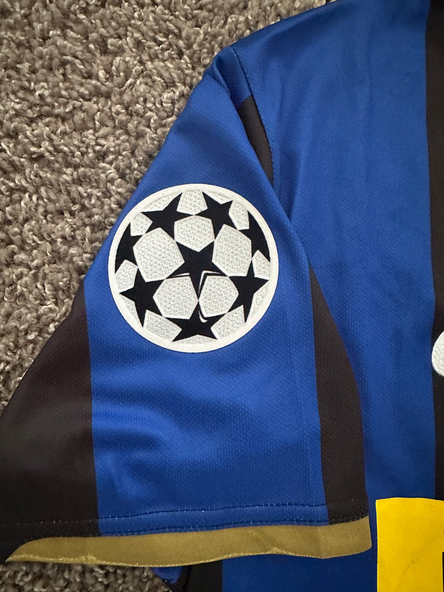 Inter Milan Adriano Soccer Jersey Home Champions League Men