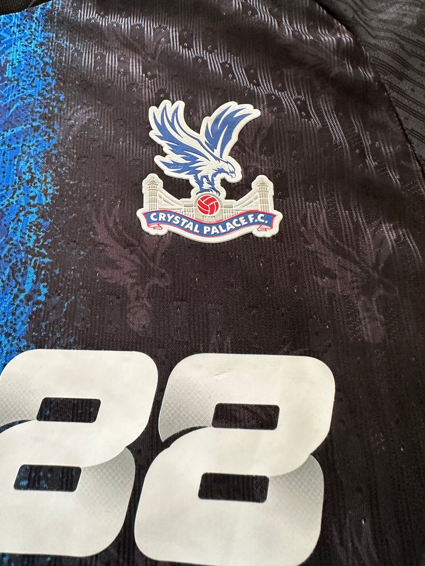 Crystal Palace 24/25 Away Black Soccer Jersey Eze #10 Player Version Premier
