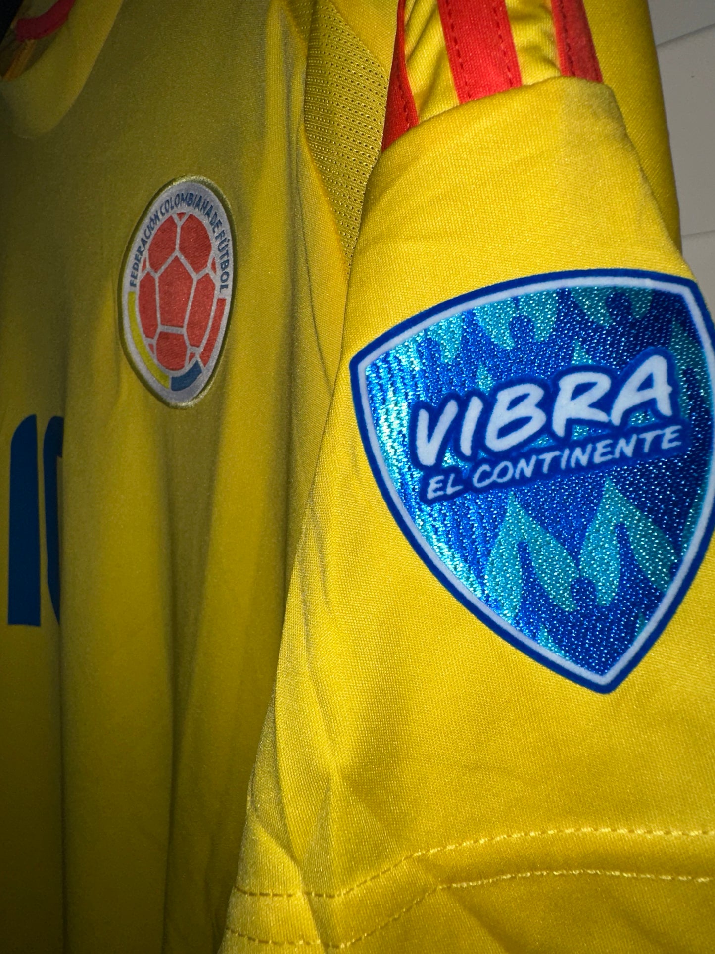 Colombia James Rodriguez #10 Soccer Jersey 2024 Yellow Home Cup Men Size Shirt