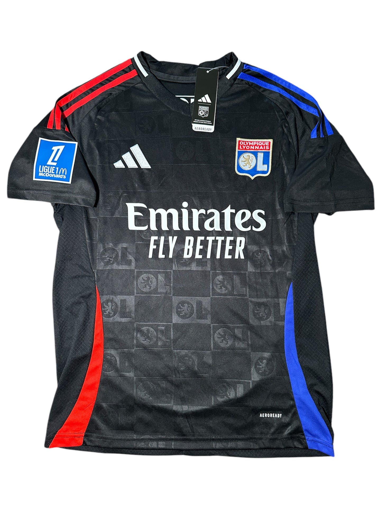 Lyon 2024/25 Juninho #8 Black Away Jersey Men size