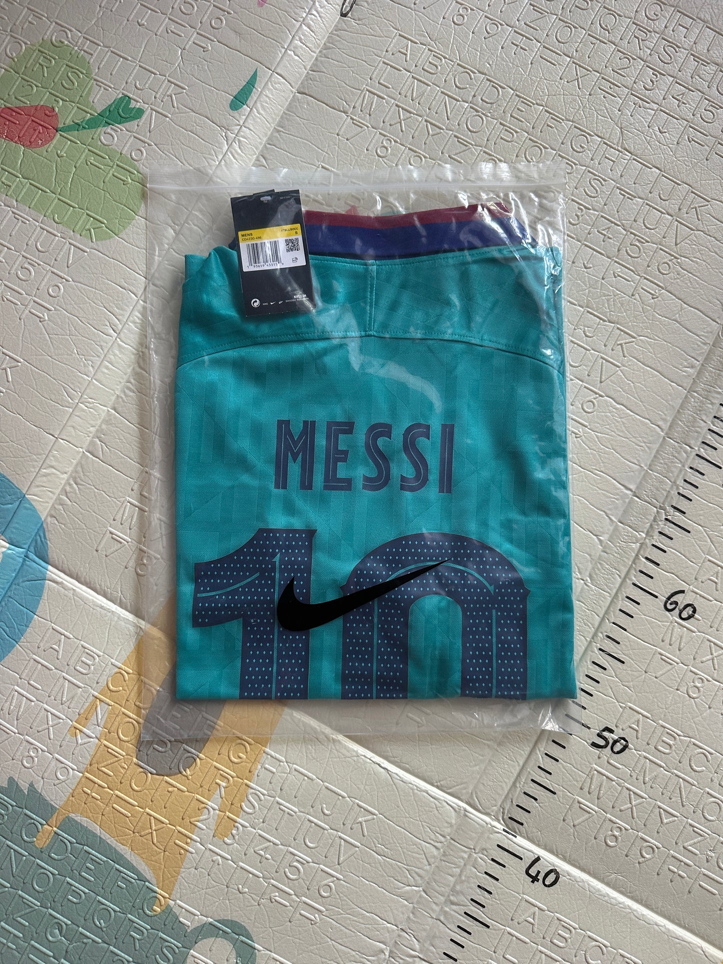 Barcelona 19/20 Messi Third Blue Soccer Jersey Men size