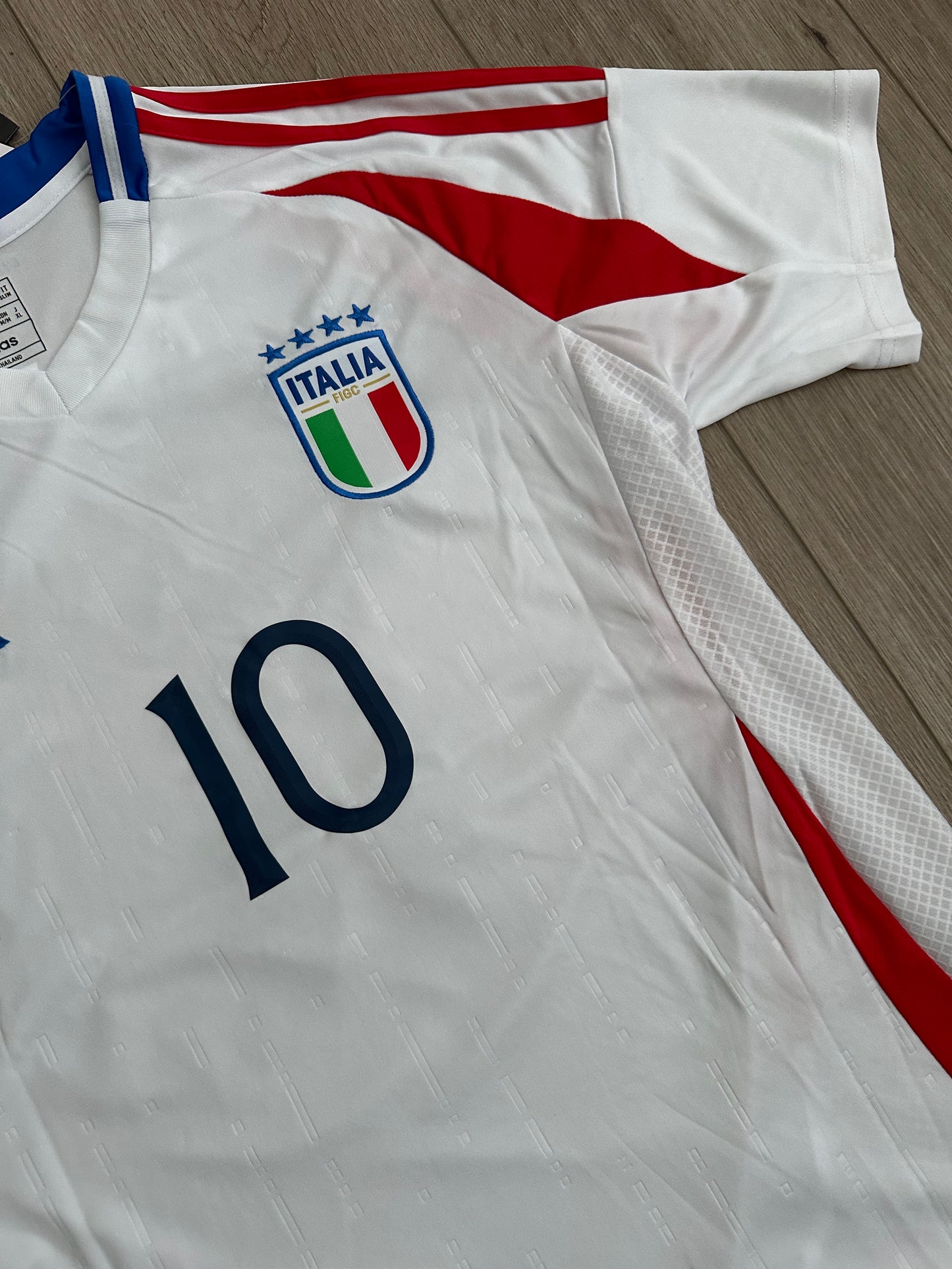 Soccer Jersey Italy Francesco Totti 10 Away White 2024 Euro Football Men Size