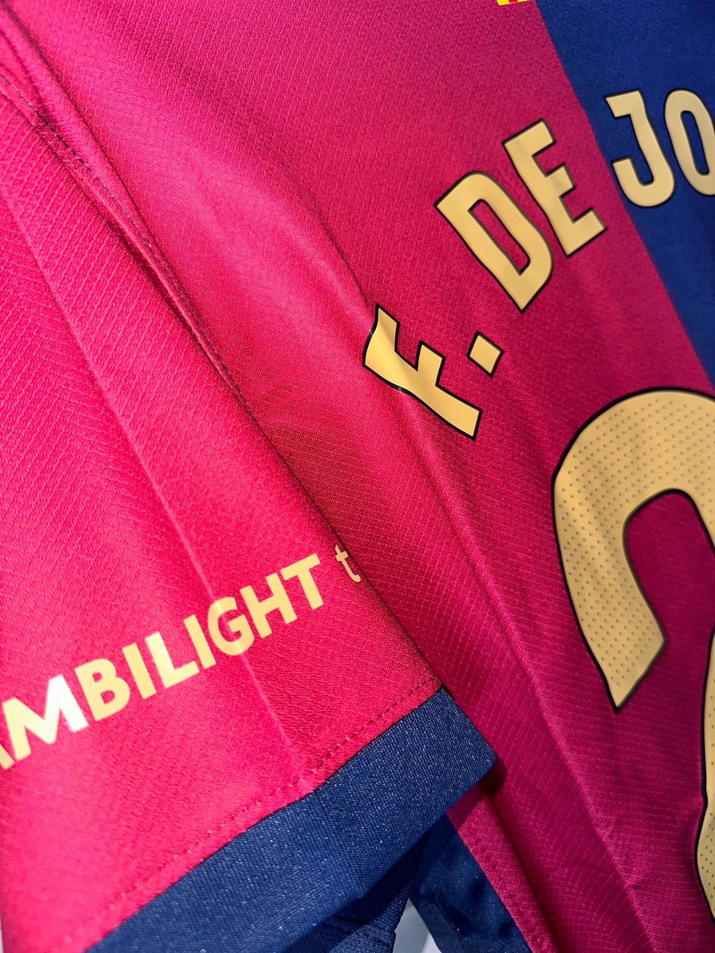 Barcelona Frenkie De Jong #21 Soccer Jersey 2024/25 Home Blaugrana Men Size