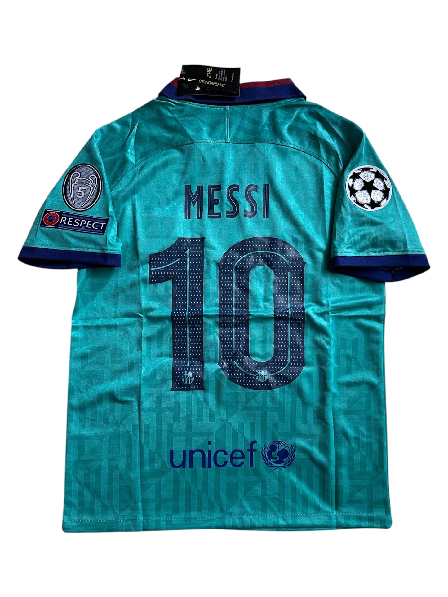 Barcelona 19/20 Messi Third Blue Soccer Jersey Men size