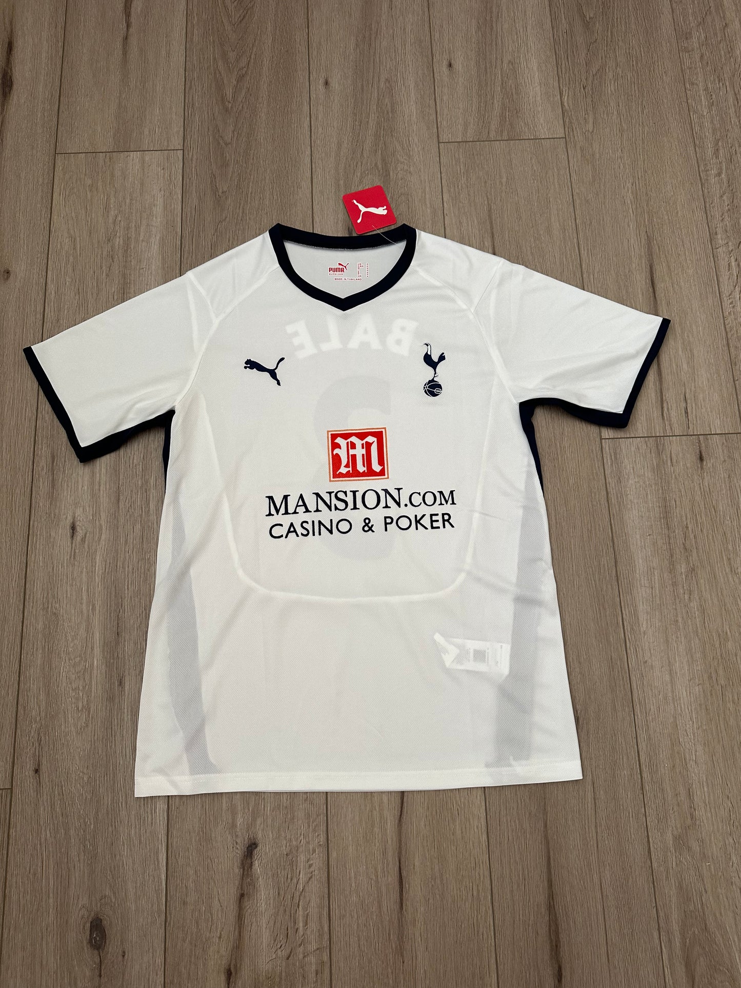 Tottenham Spurs 2008-09 Home Jersey Gareth Bale #3 White Retro Men’s Size