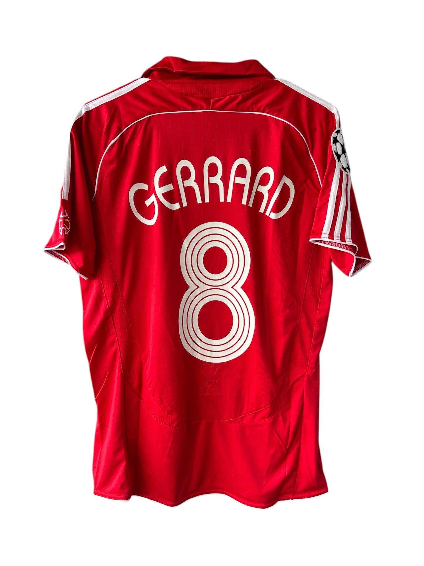 Liverpool Steven Gerrard #8 Retro Soccer Jersey UCL Final’s 2007 Red Men Size
