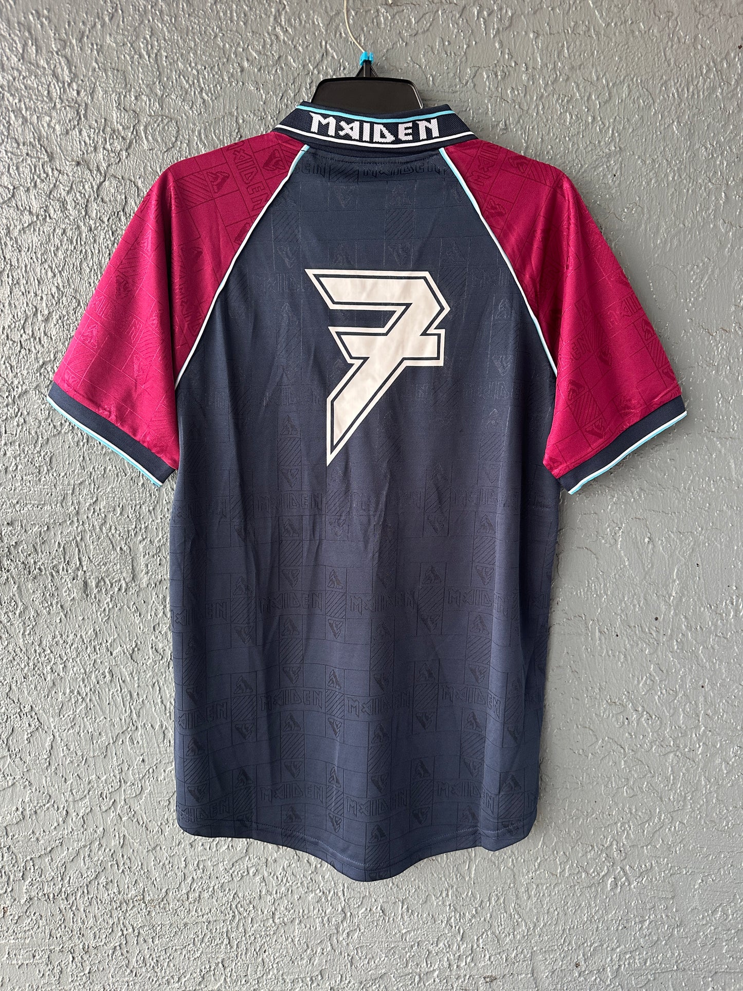 West Ham Iron Maiden Brave new world Blue Red Soccer Jersey Men